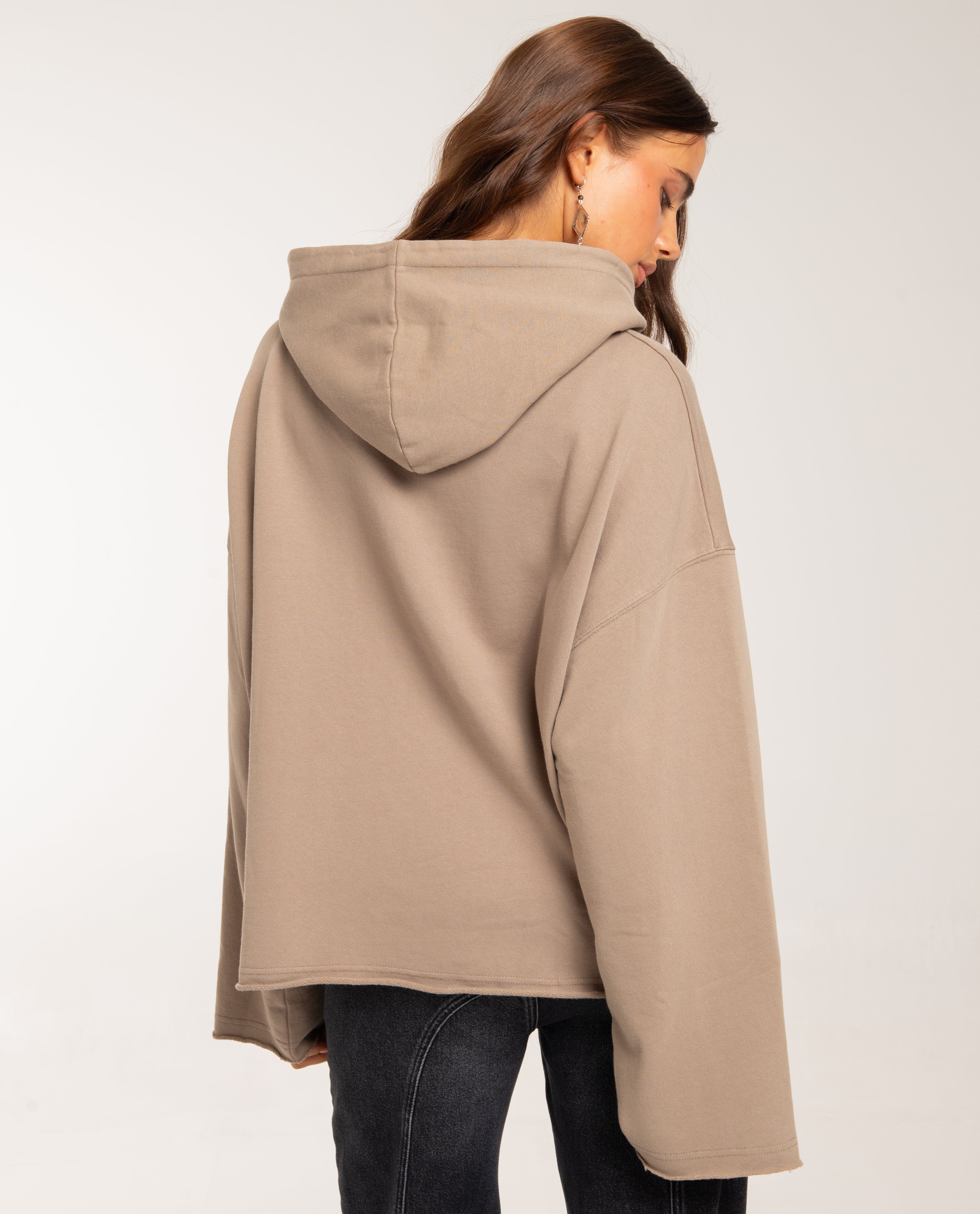 Sudadera con capucha y logotipo bordado en cuentas de mujer - The-Are - Topo Topo-2