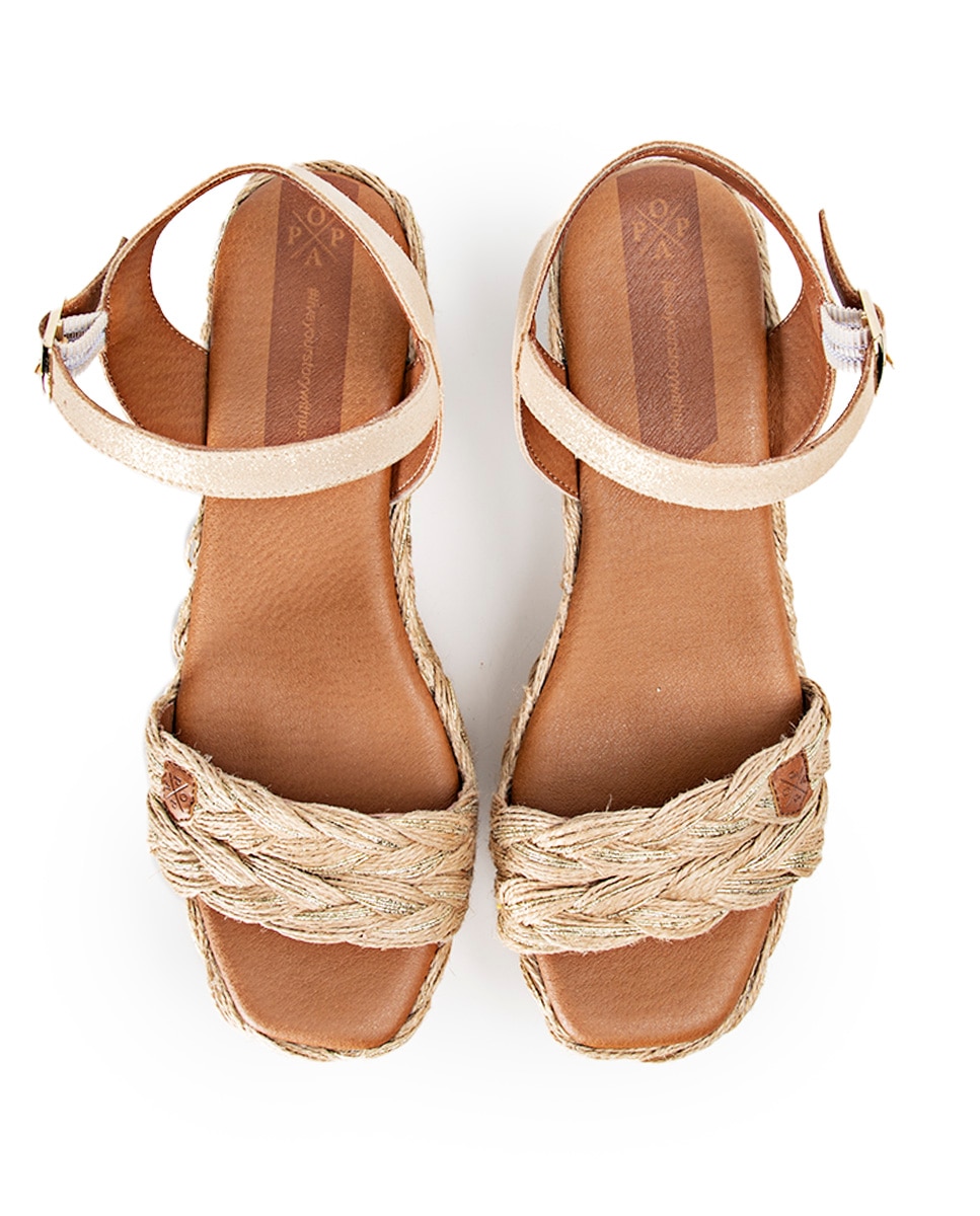 Cipriata L282 MIMI Women's Double Buckle Wedge Sandals, Blue