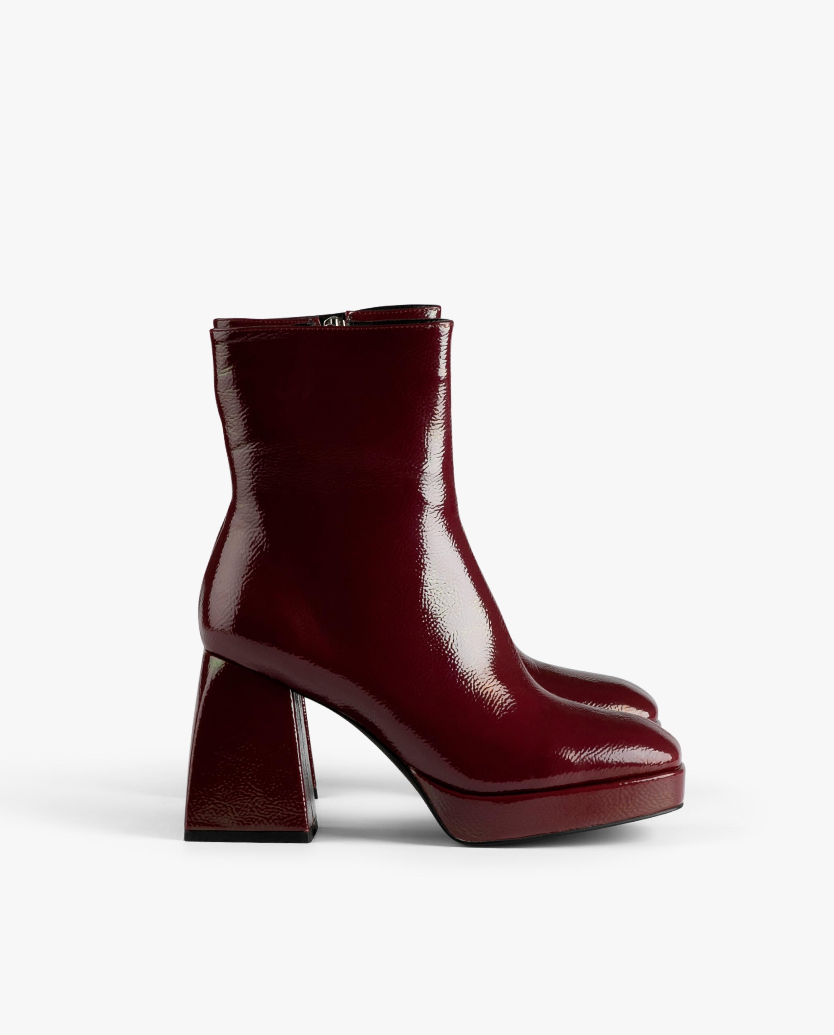 Mim - Botas de mujer de caña baja efecto piel.