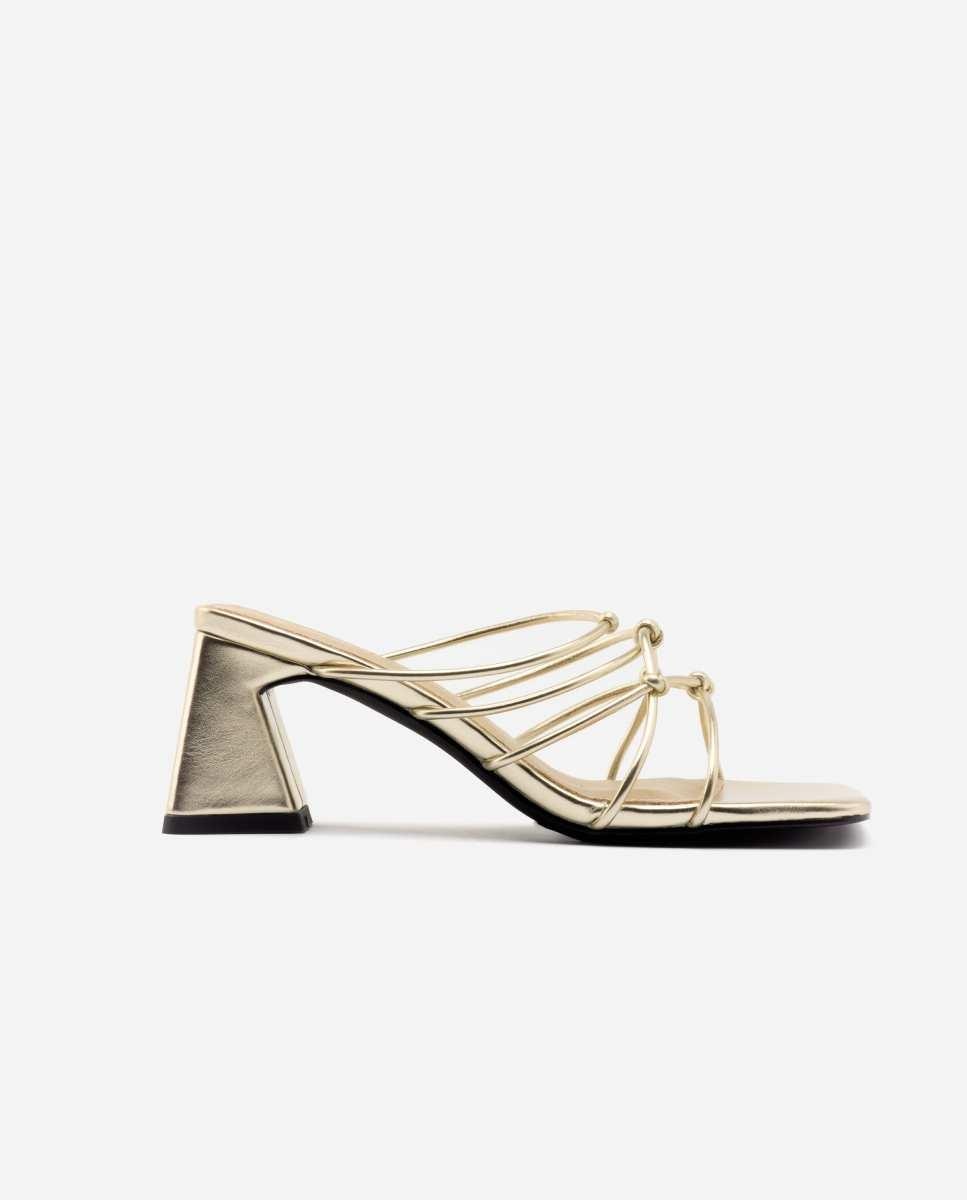 Mim - Sandalias de tiras de mujer de tacón con detalle de nudos.