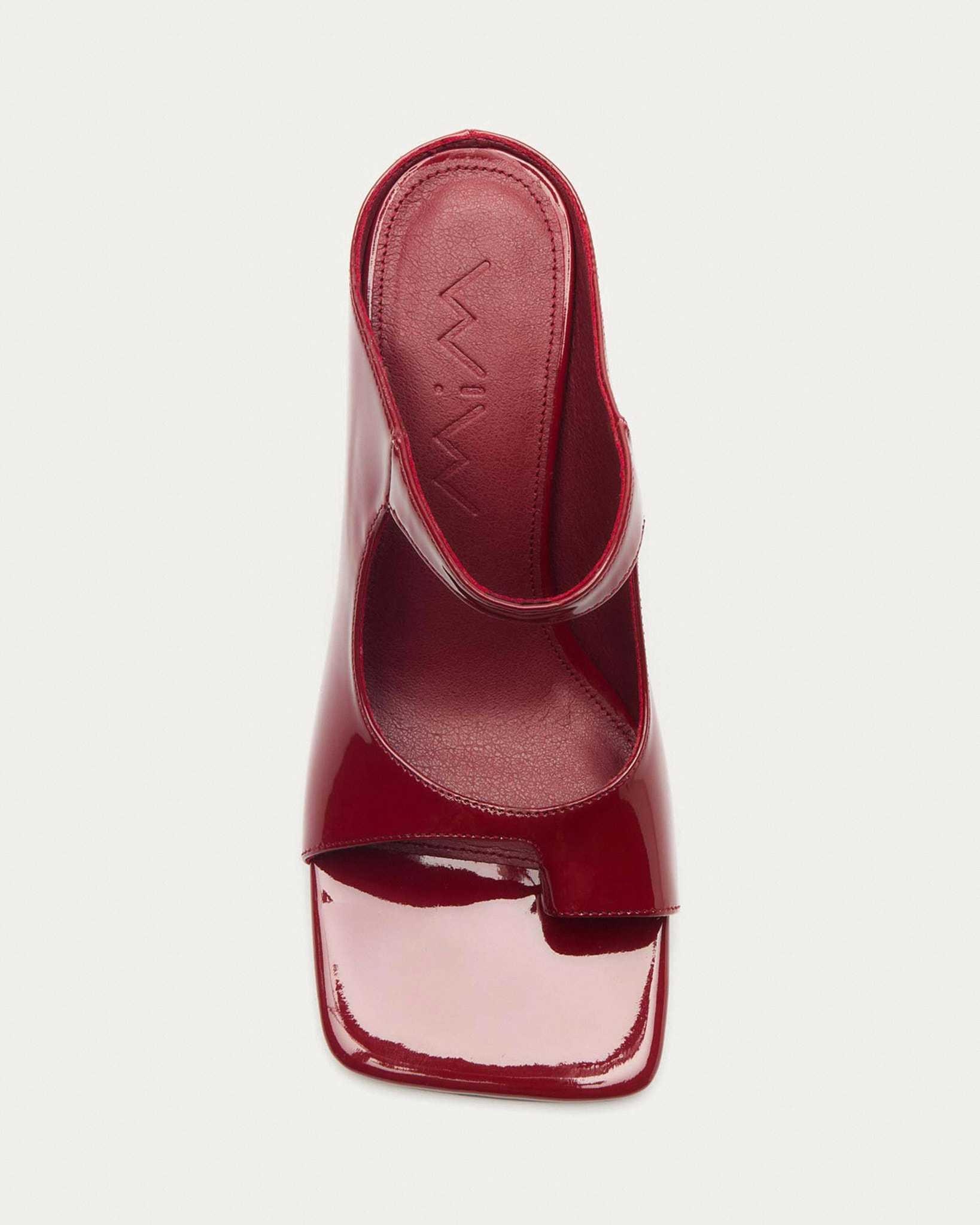 Sandalias de mujer destalonadas y con sujección en el pulgar - Mim - Rojo Rojo-2