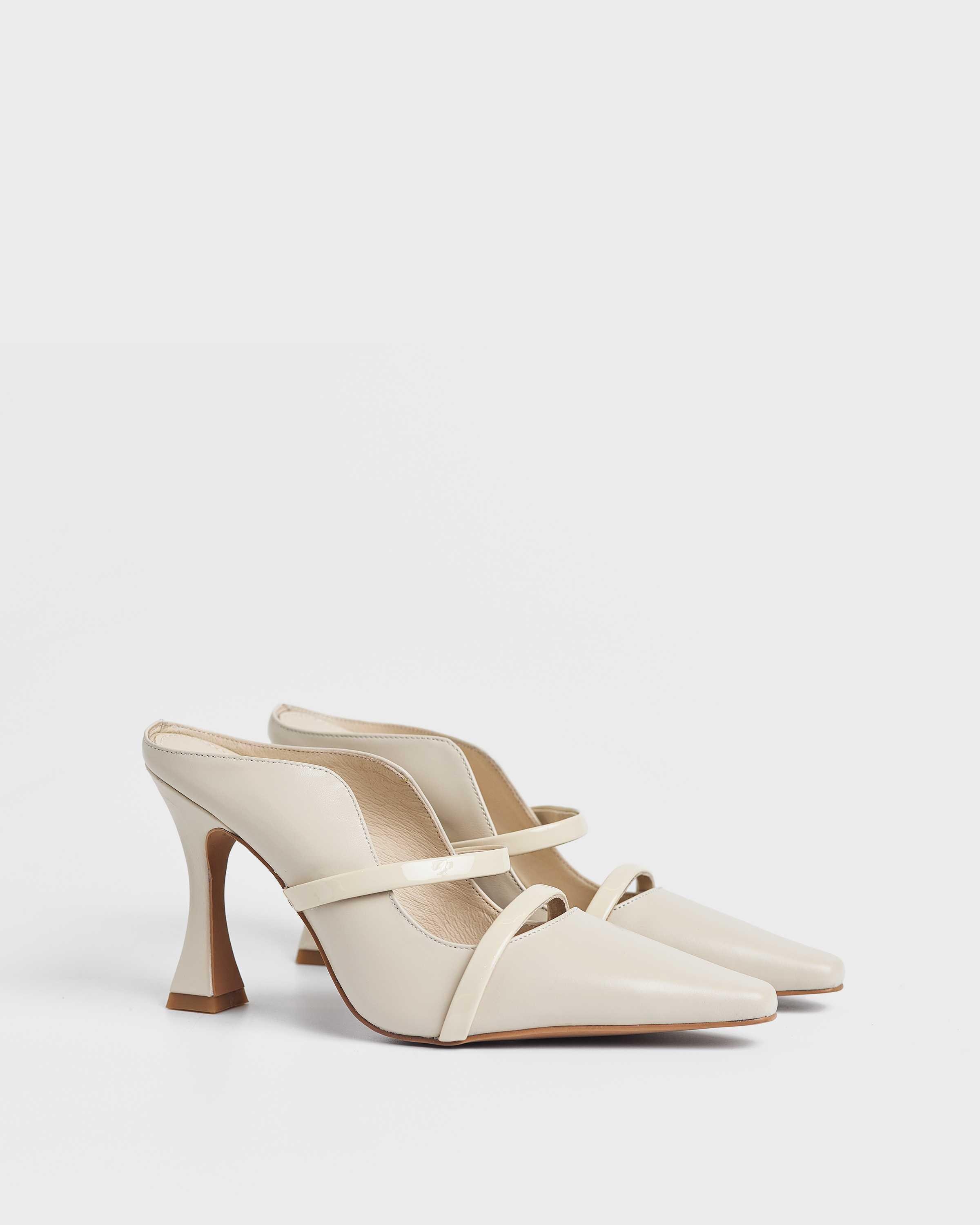 Zapatos de salón de mujer destalonados de piel - Mim - Crudo Crudo-2