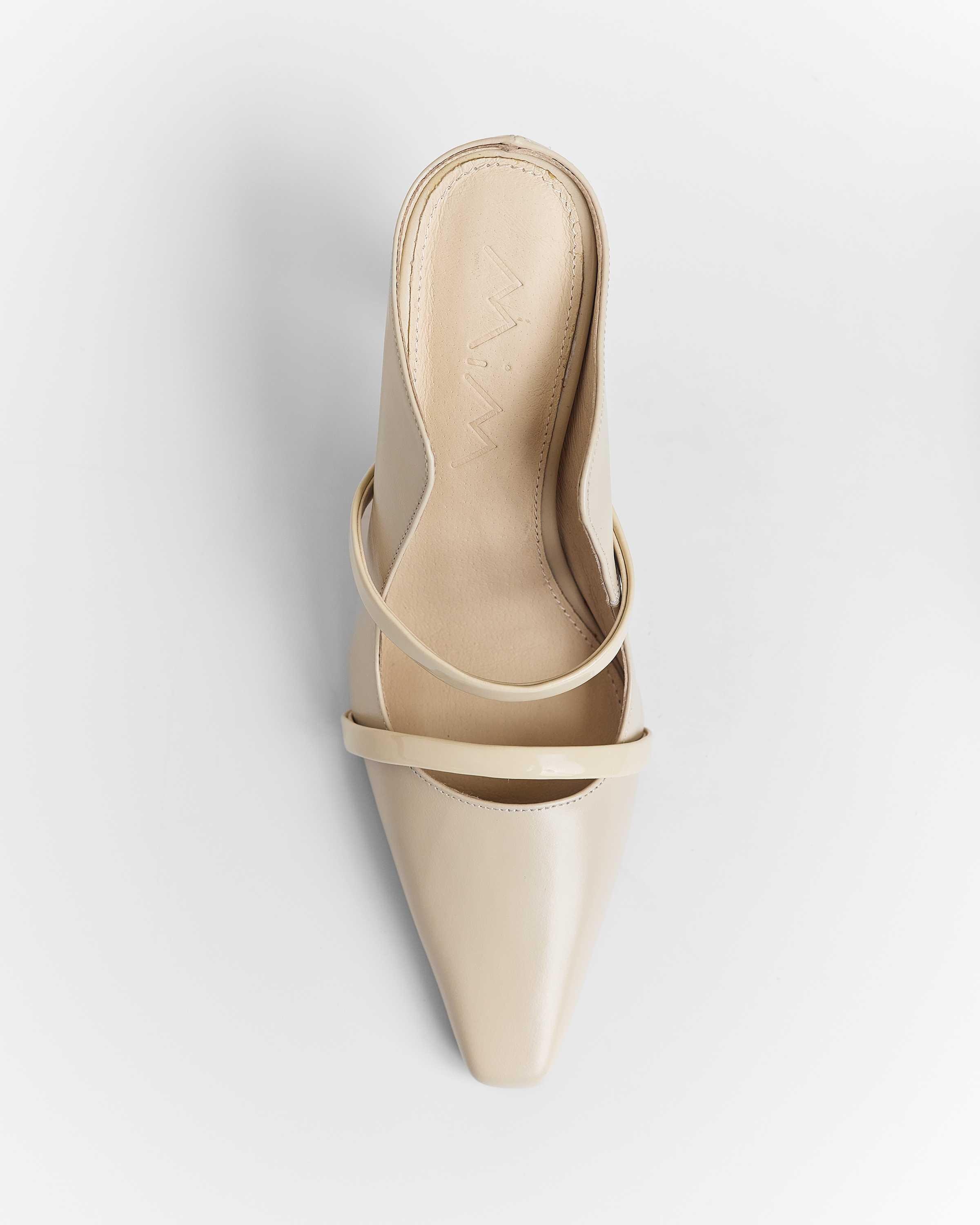 Zapatos de salón de mujer destalonados de piel - Mim - Crudo Crudo-4