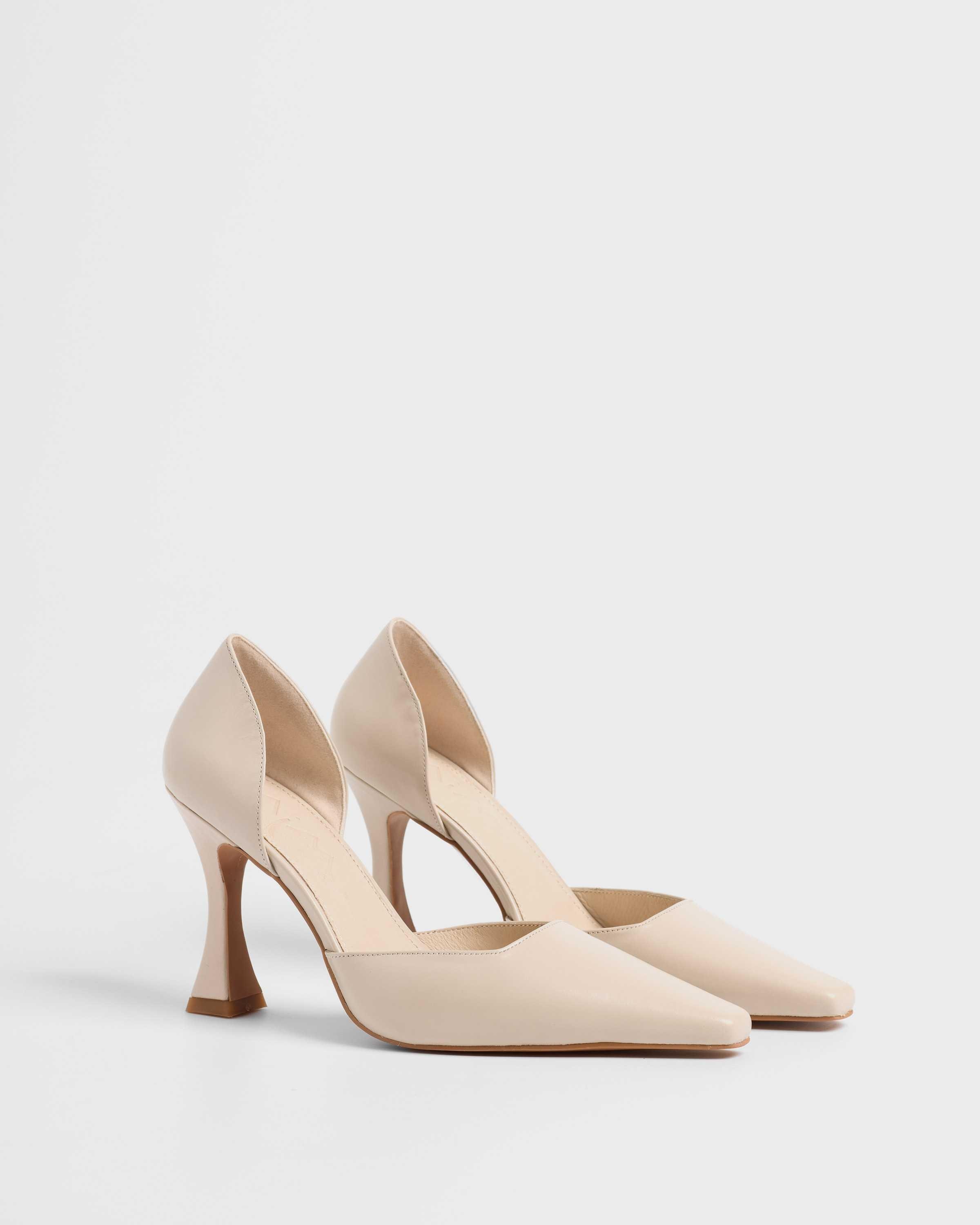 Zapatos de salón de mujer con parte delantera cerrada - Mim - Crudo Crudo-2