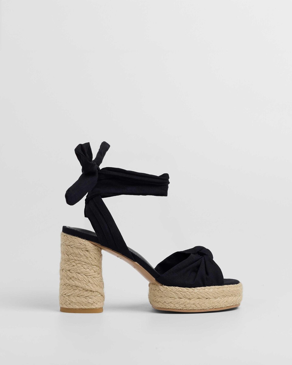 Zapatos Negros Zapatos Rebeca Sanver Outlet Espadrille KISS ME