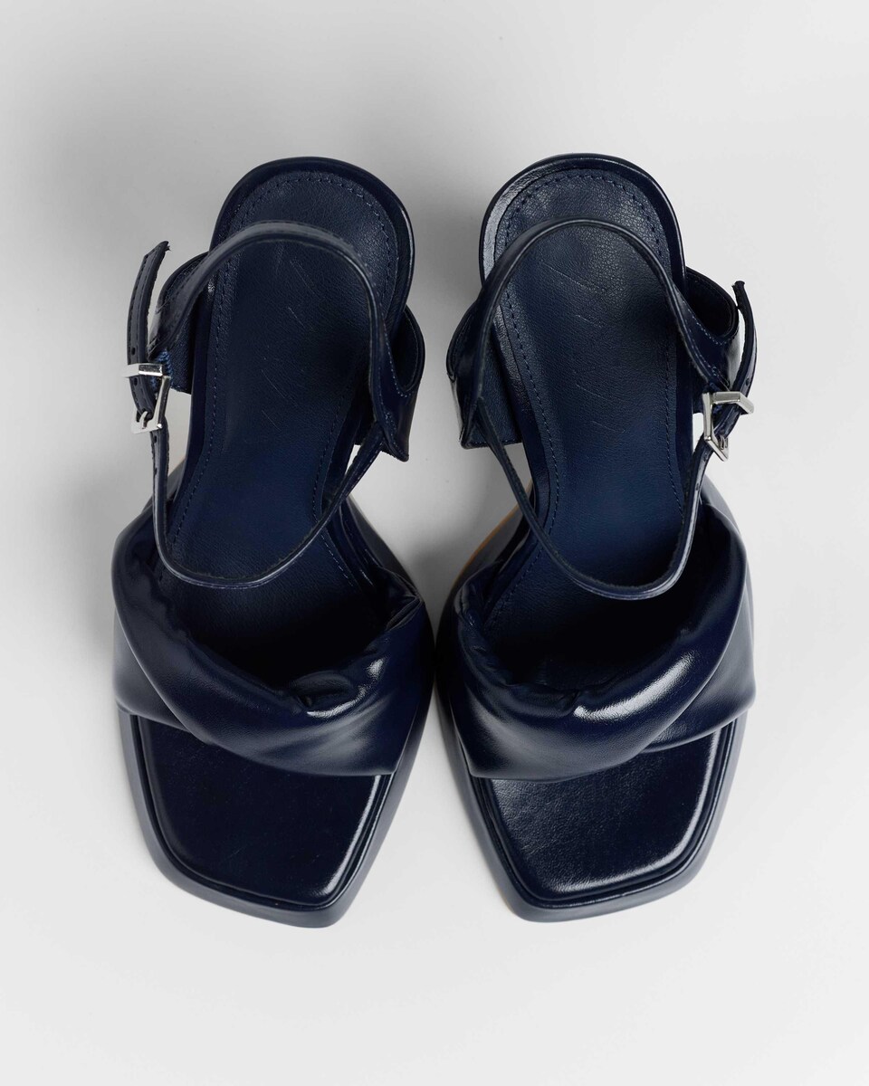 Sandalias Azules Zapatos Lodi Planos Sandalias Con Tacón De Novia