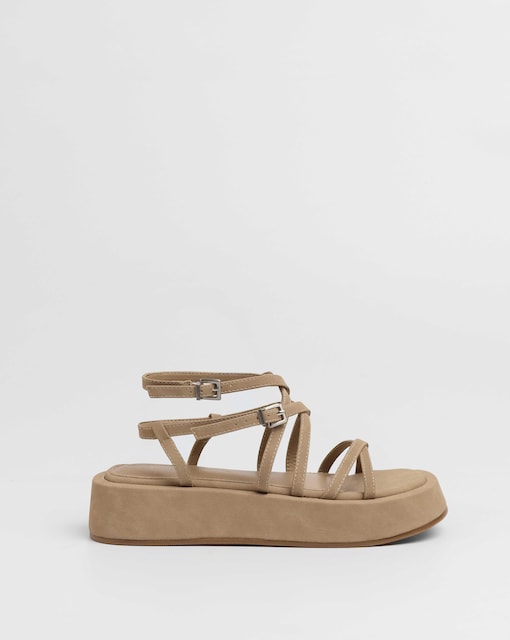 Imagen 0 de Sandalias de plataforma de mujer de tiras con sujeción al tobillo