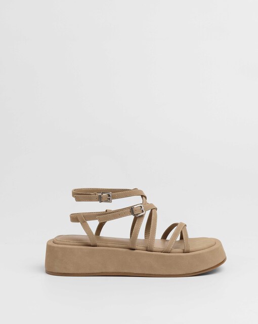 Imagen 0 de Sandalias de plataforma de mujer de tiras con sujeción al tobillo