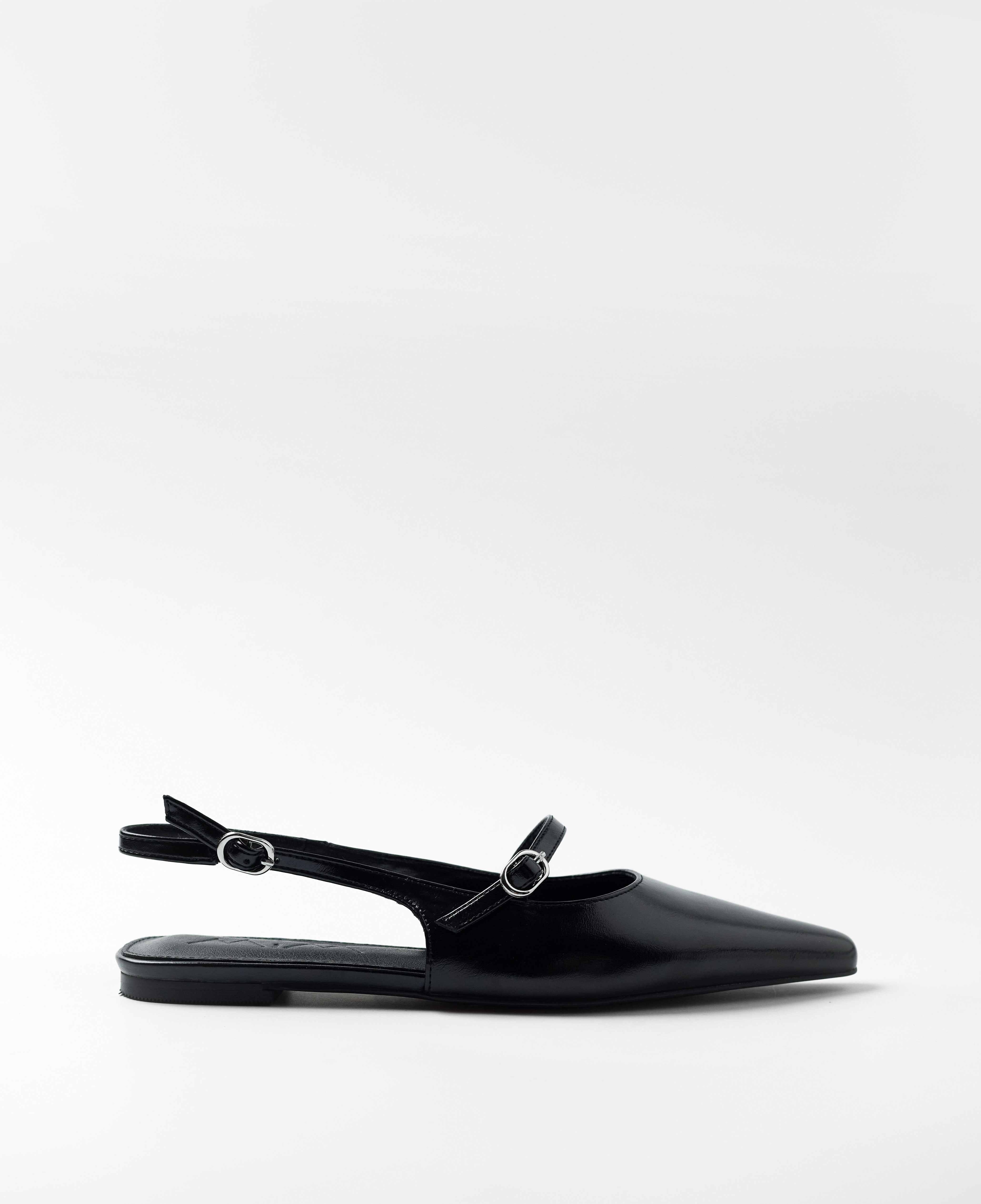 Mim - Zapatos planos de mujer con acabado en punta y tira en empeine.
