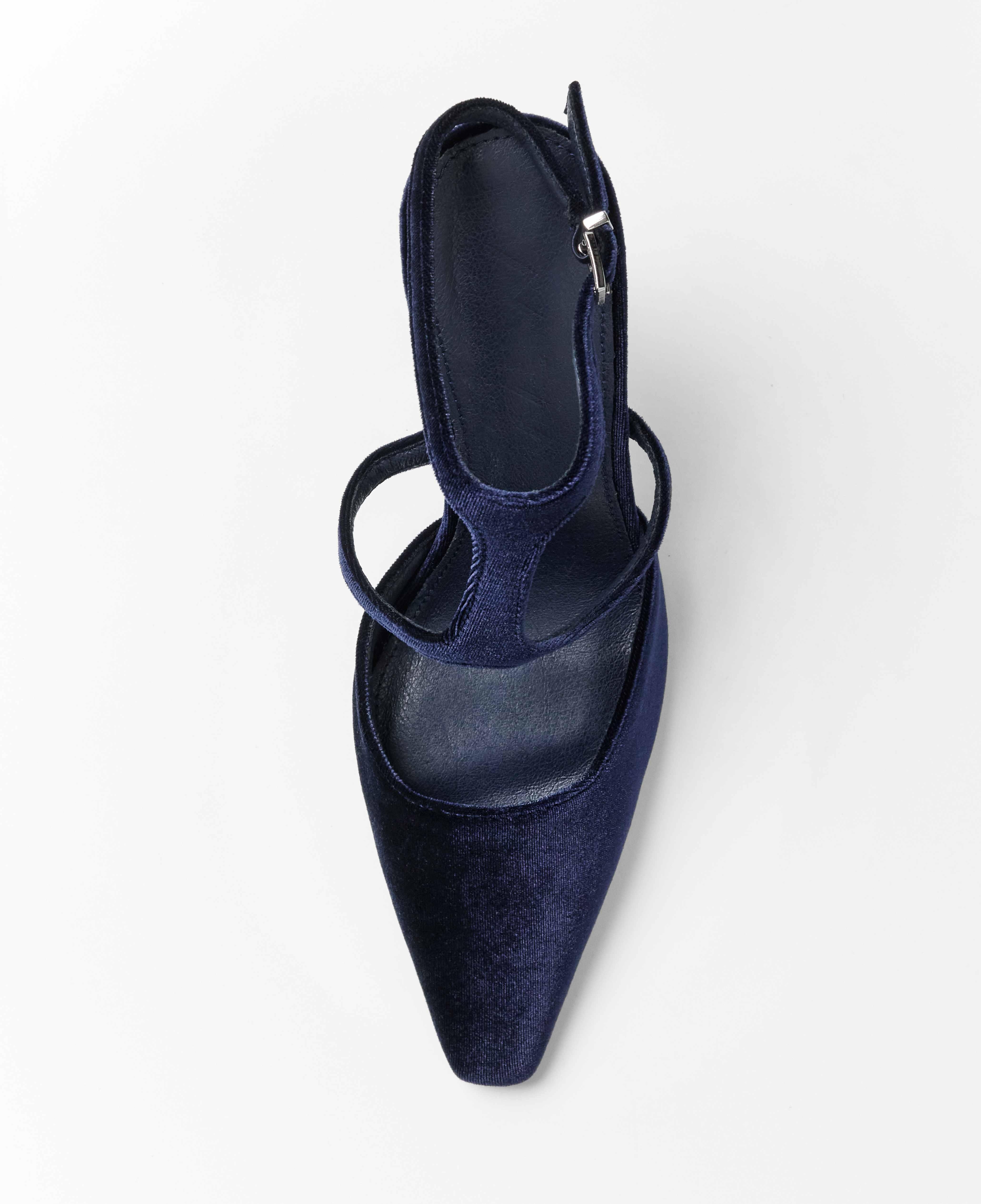 Zapatos de tacón cerrados con detalle de tira frontal - Mim - Azul marino Azul marino-2