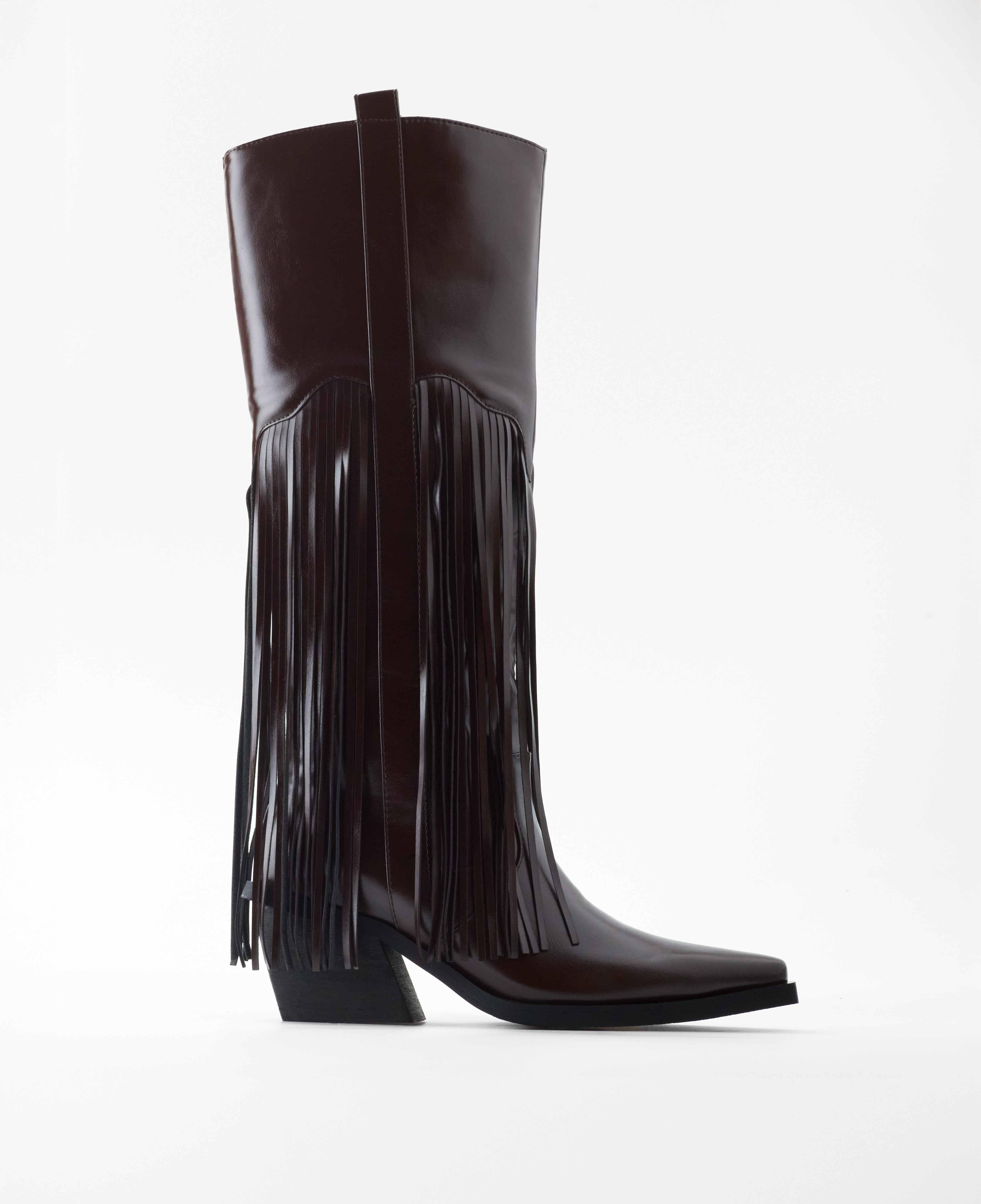 Mim - Botas cowboy de mujer de caña alta con flecos.