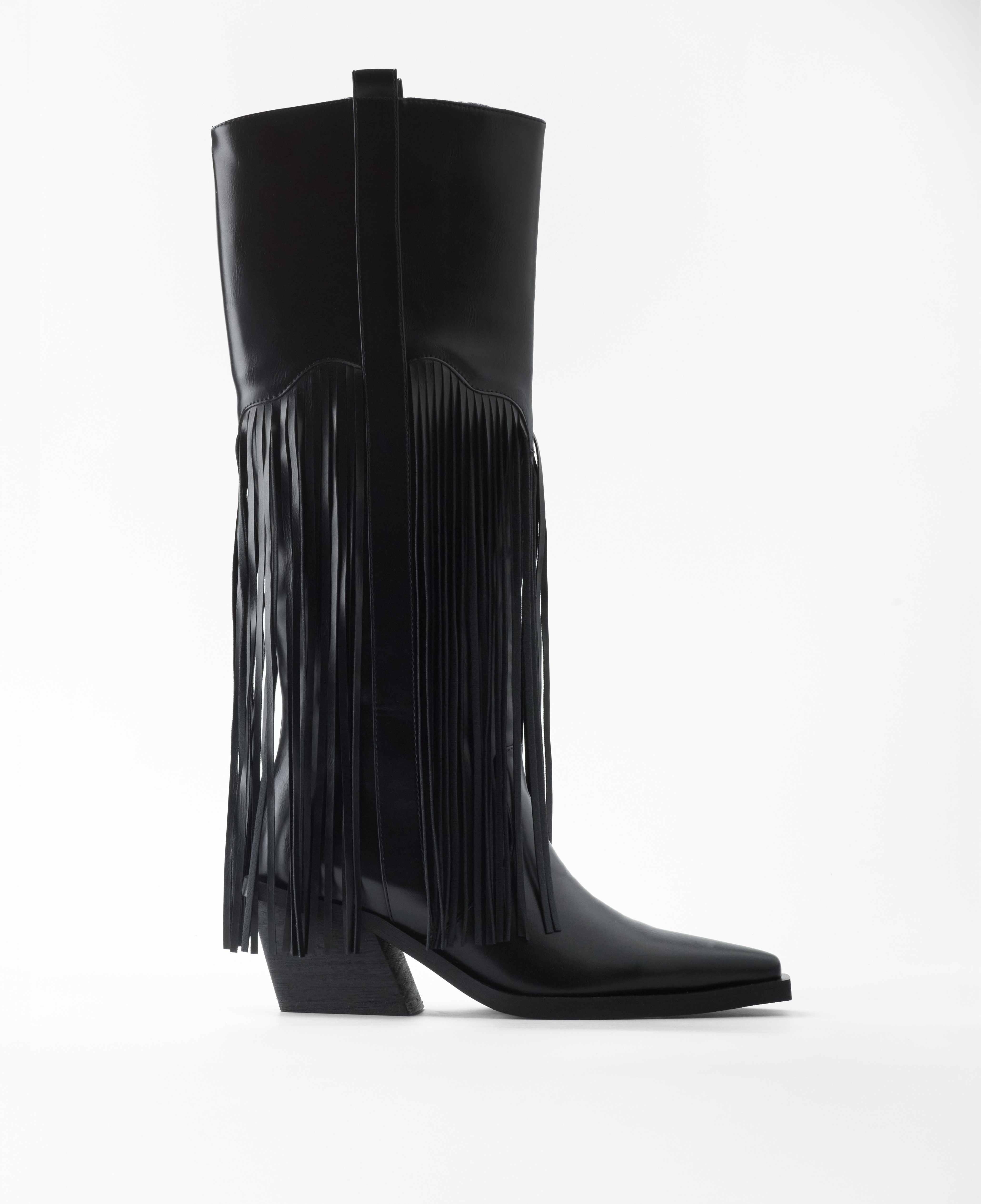 Botas cowboy de mujer de caña alta con flecos