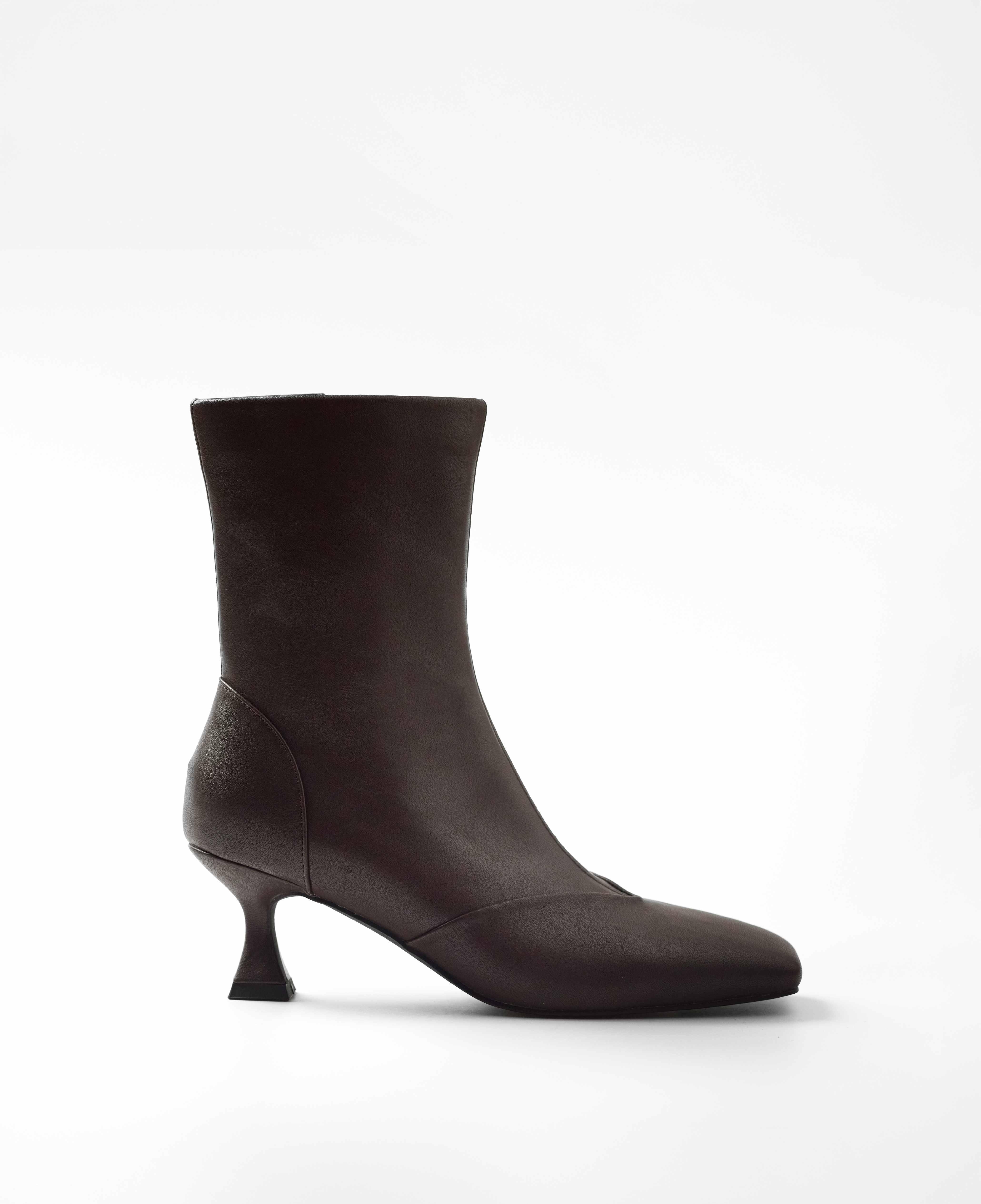 Mim - Botines de mujer con tacón tipo aguja y puntera cuadrada.