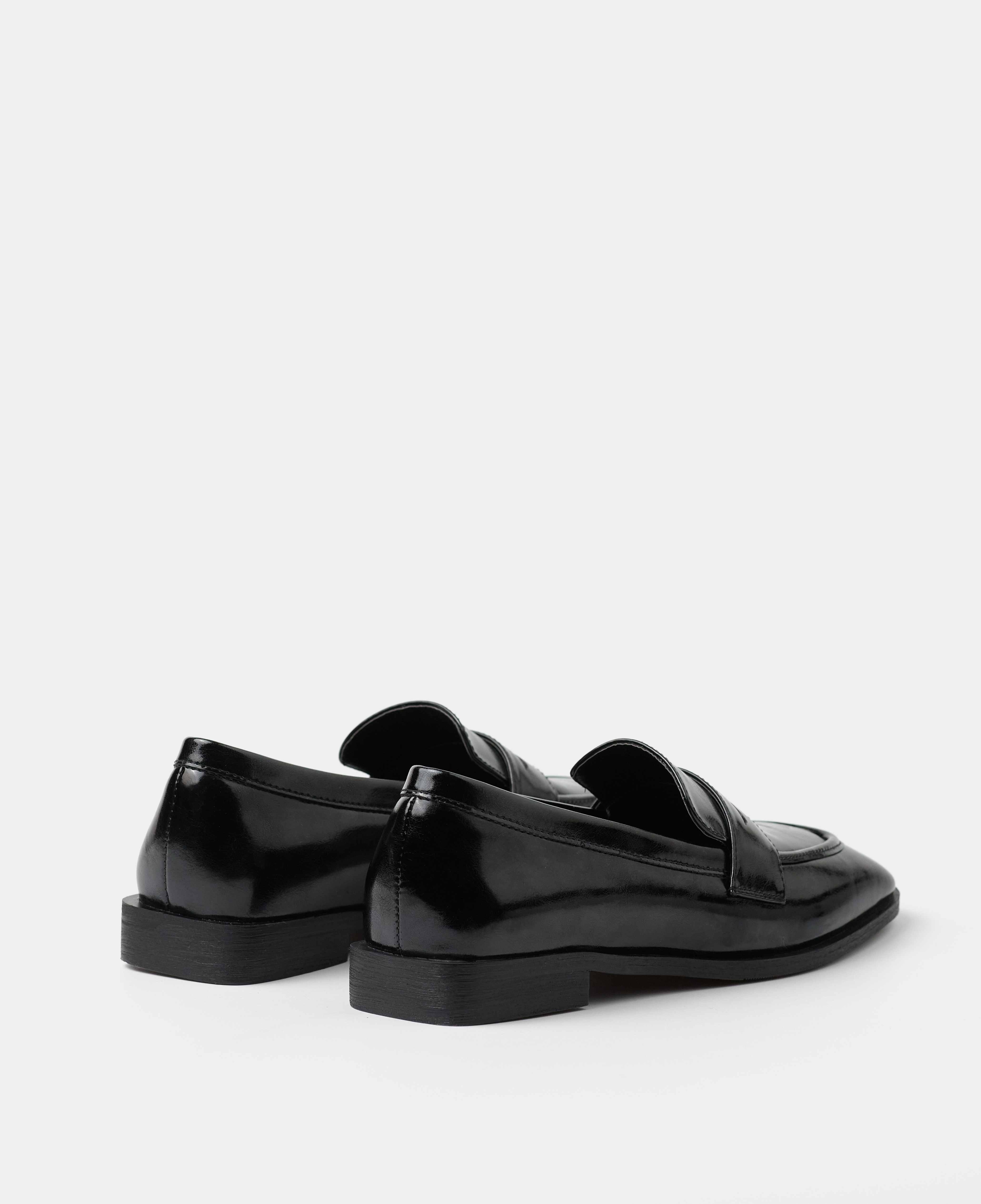 Mocasines de mujer lisos con brillo - Mim - Negro Negro-3