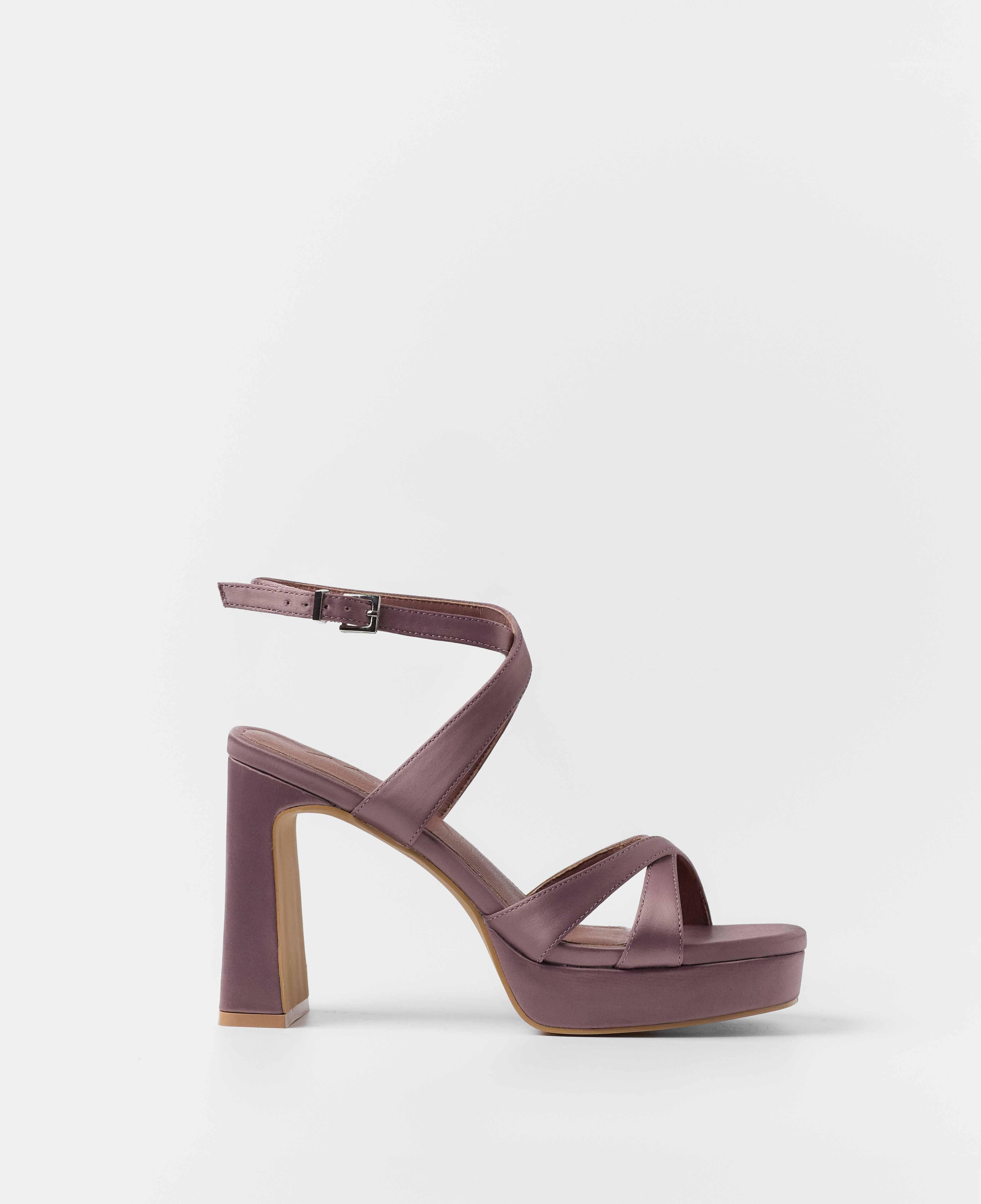 Mim - Sandalias de tiras de mujer cruzadas con plataforma.
