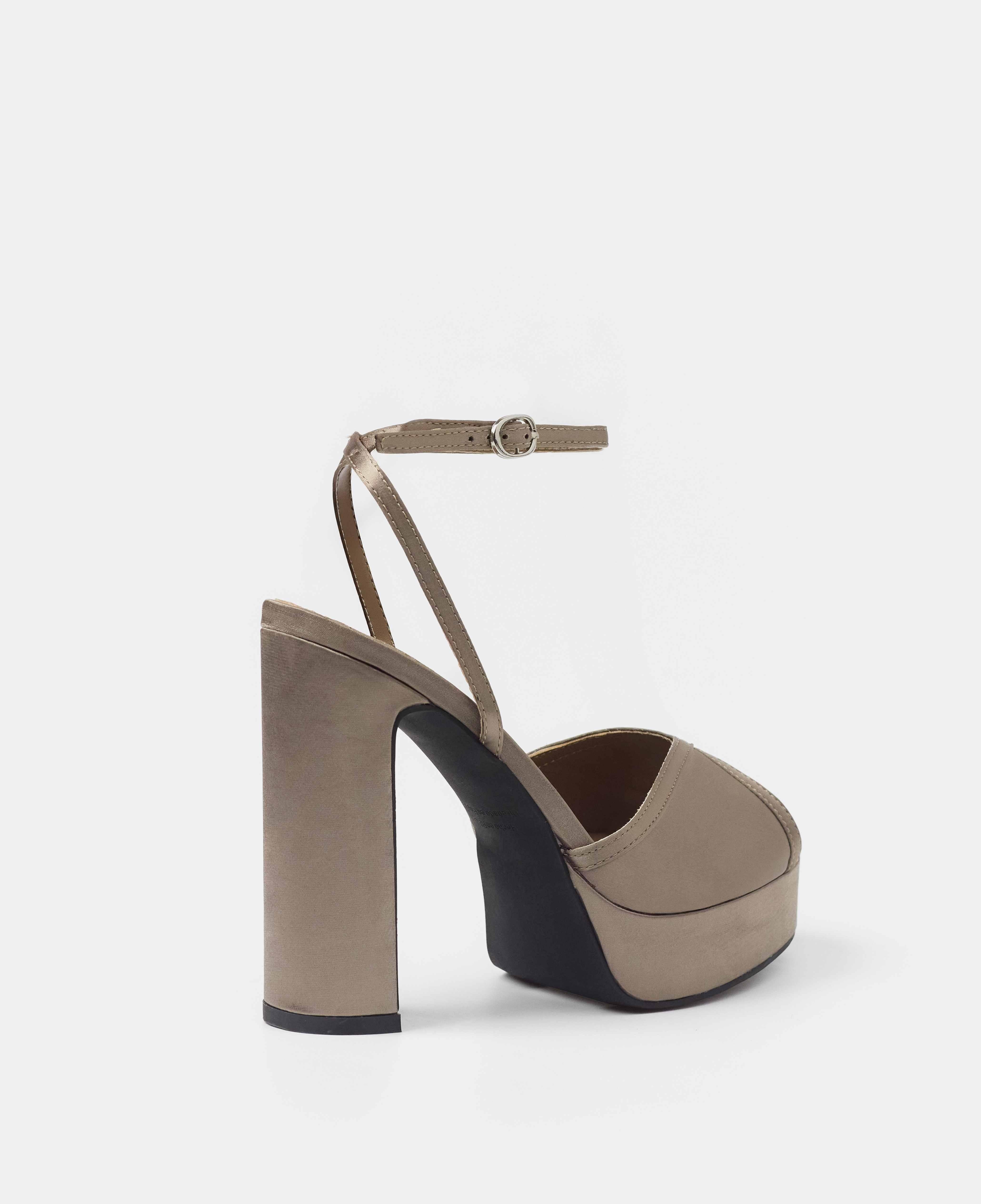 Sandalias de tiras de mujer de tacón con plataforma - Mim - Gris Gris-3
