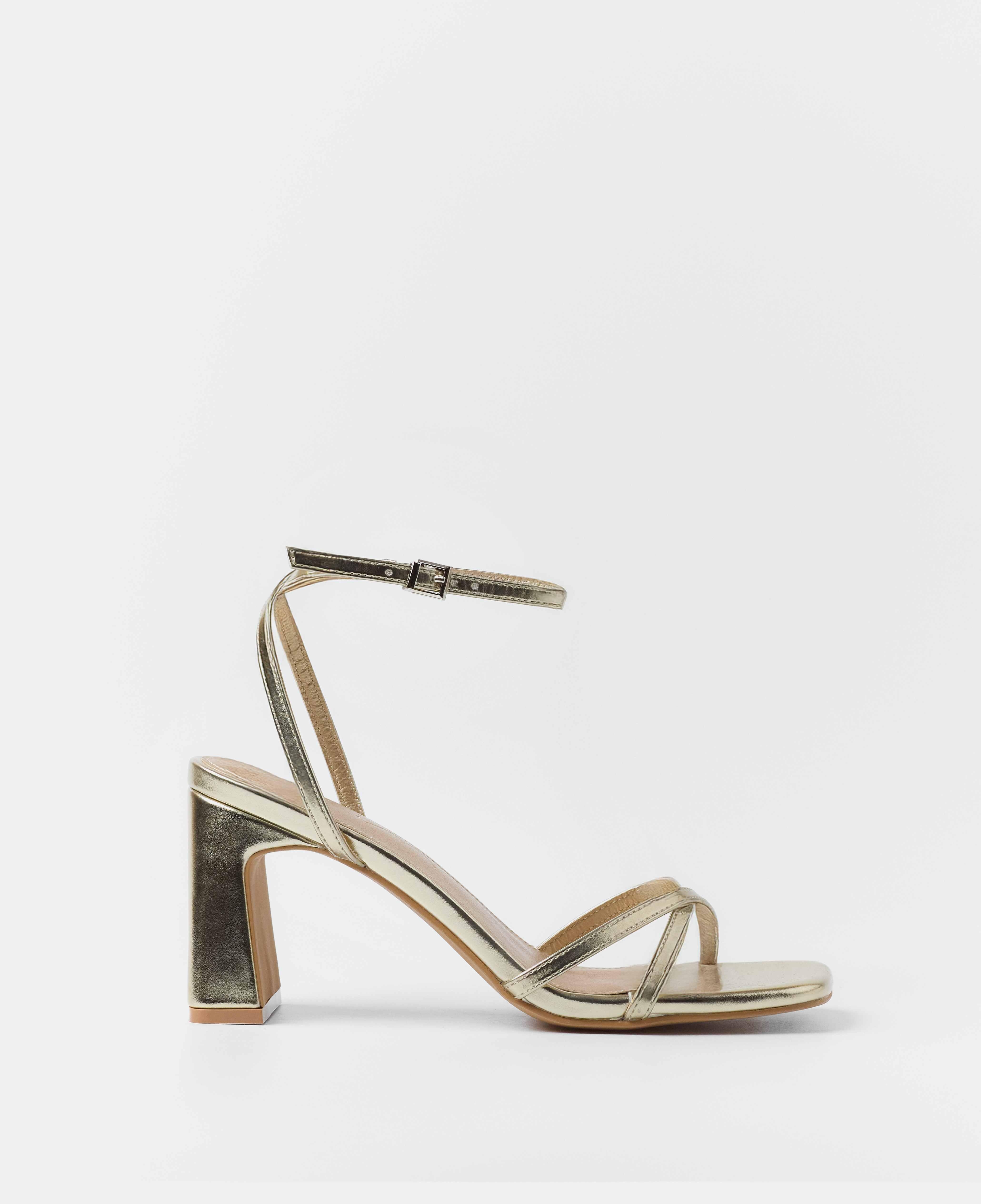 Mim - Sandalias de tiras de mujer con tacón rectangular.