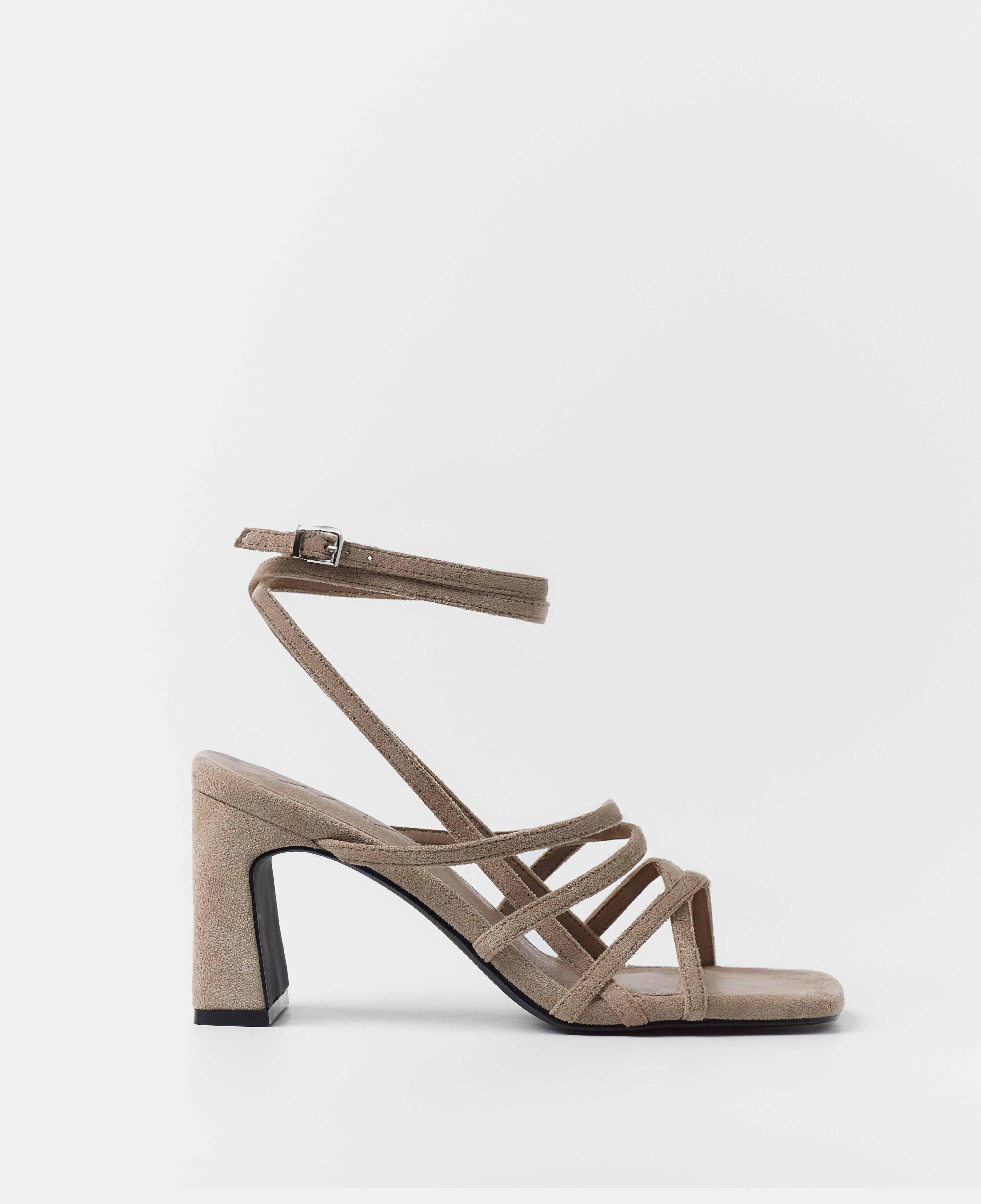 Mim - Sandalias de tiras de mujer con tiras largas en tobillo.