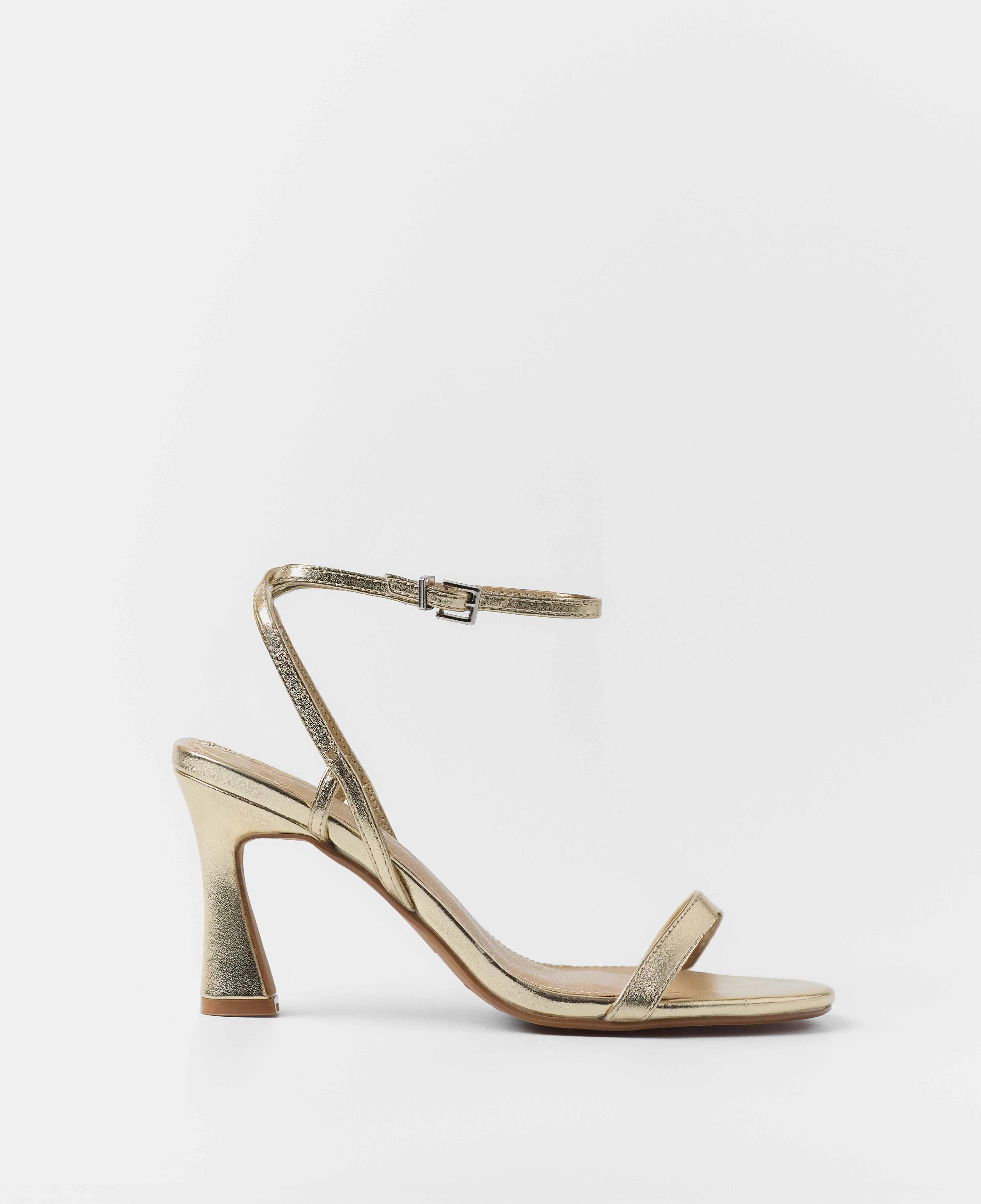Mim - Sandalias de tiras de mujer con tacón de fino con base ancha.