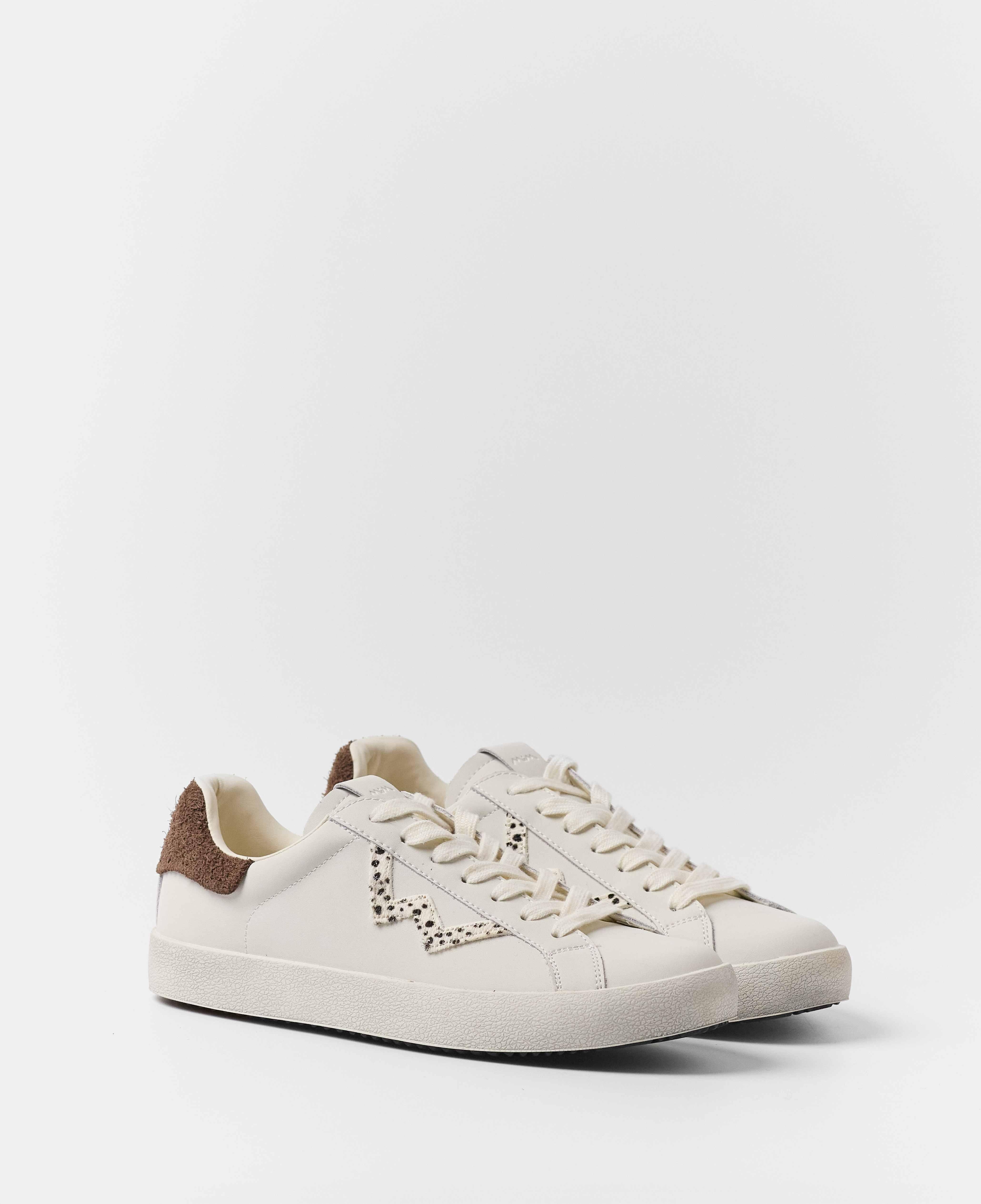 Zapatillas blancas de mujer en piel blanca con logo - Mim - Blanco Blanco-2