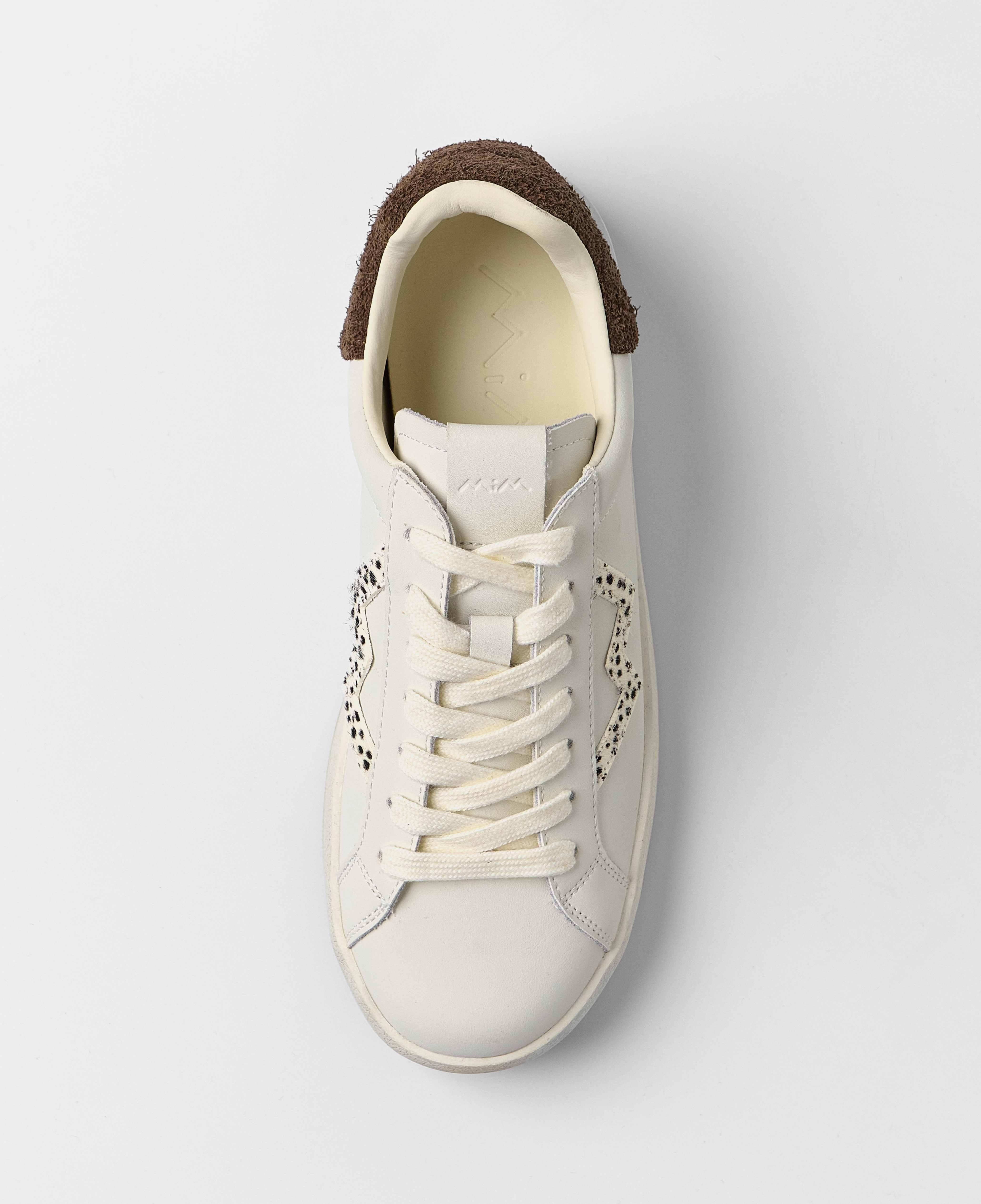 Zapatillas blancas de mujer en piel blanca con logo - Mim - Blanco Blanco-4