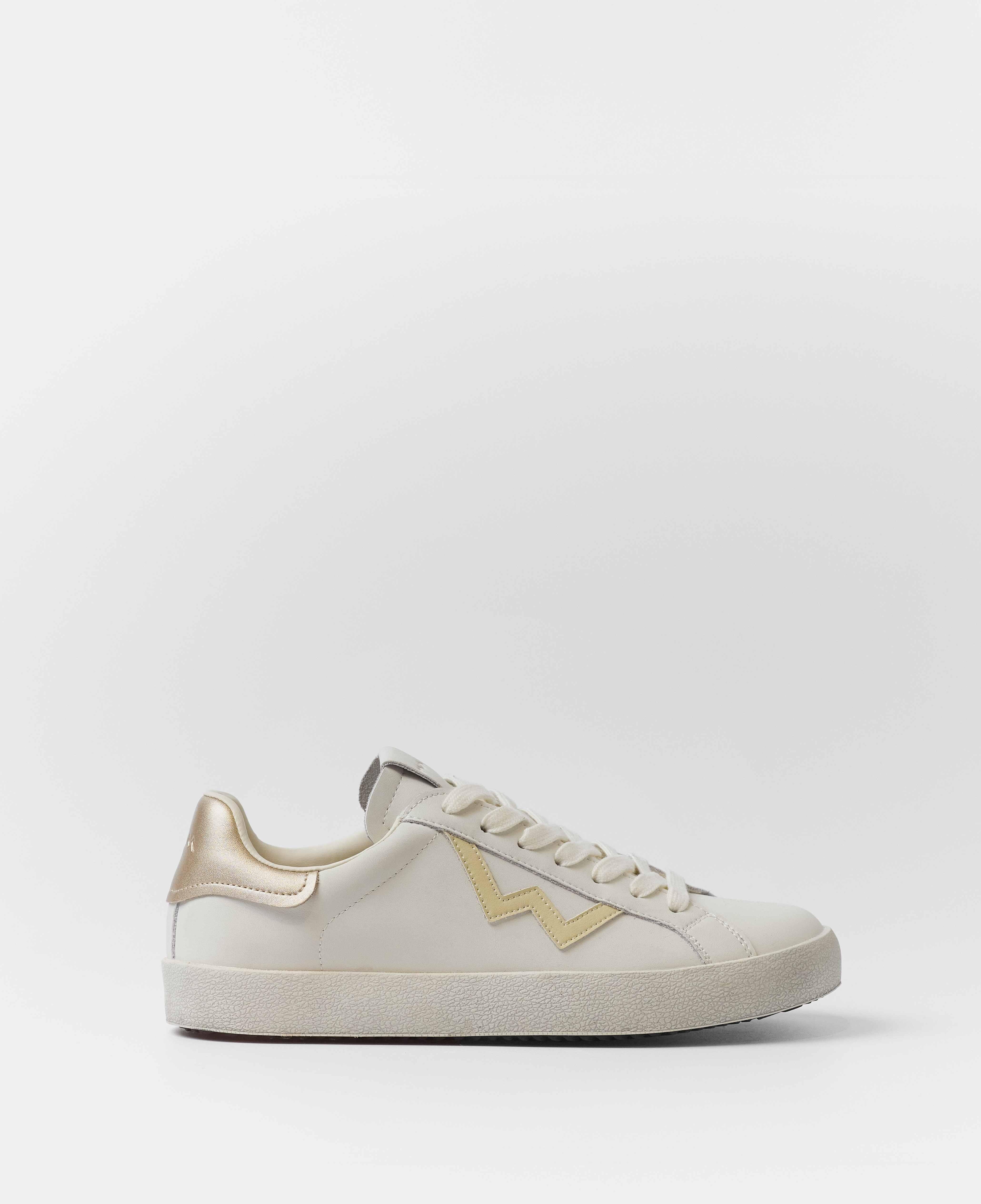 Zapatillas blancas de mujer en piel blanca con logo - Mim - Blanco Blanco-1