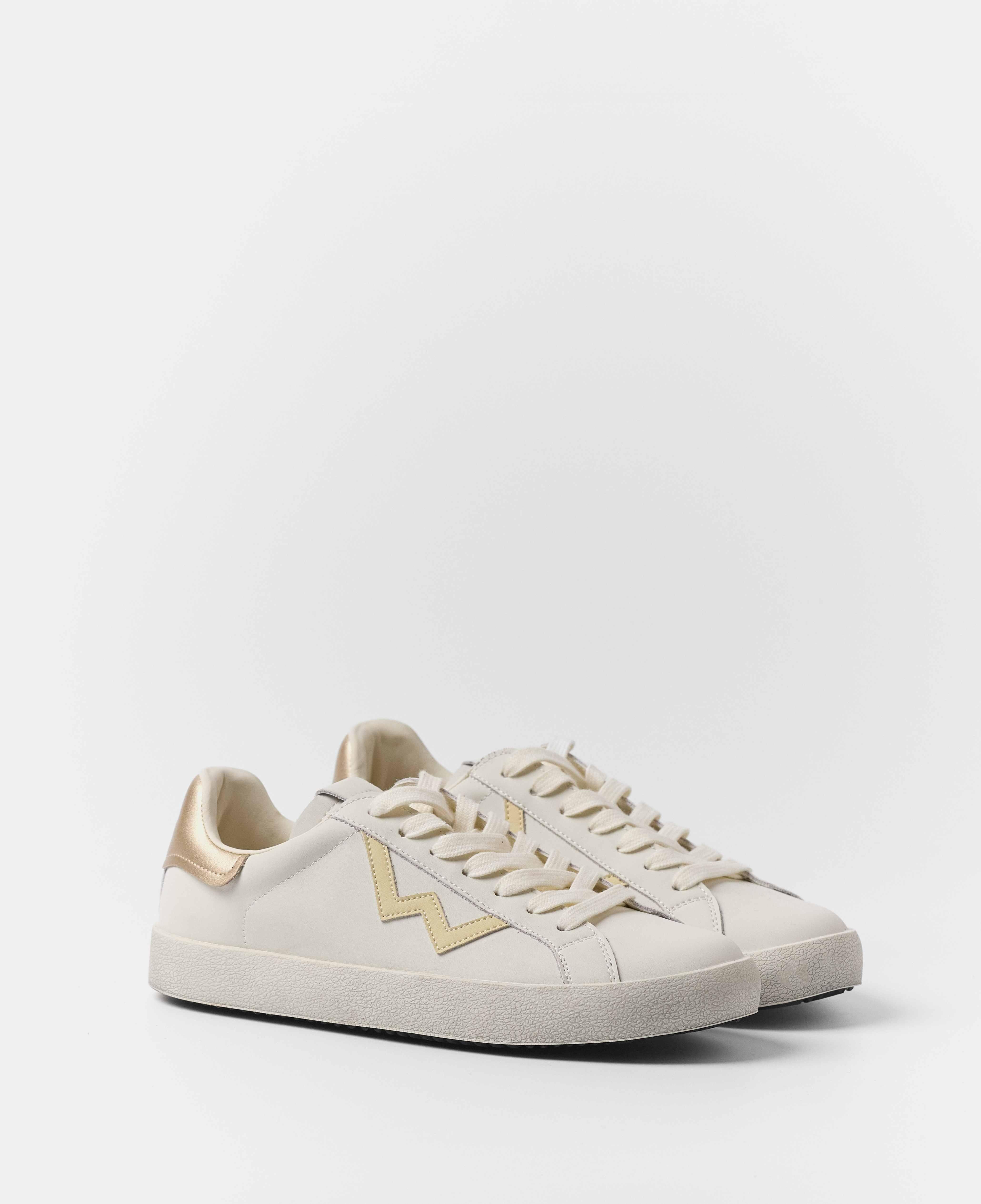 Zapatillas blancas de mujer en piel blanca con logo - Mim - Blanco Blanco-2