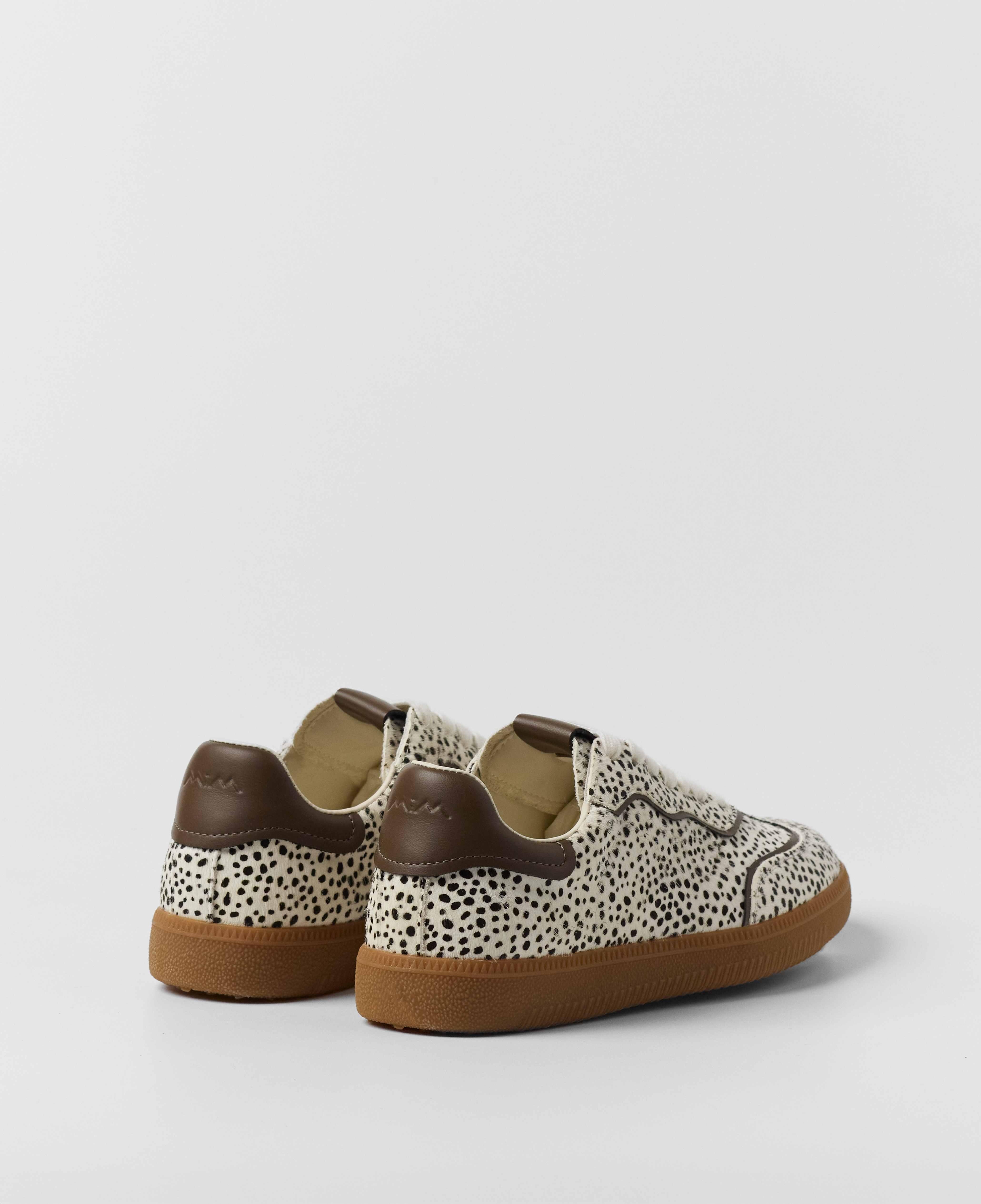 Zapatillas básicas de mujer de cordones animal print - Mim - Natural Natural-3