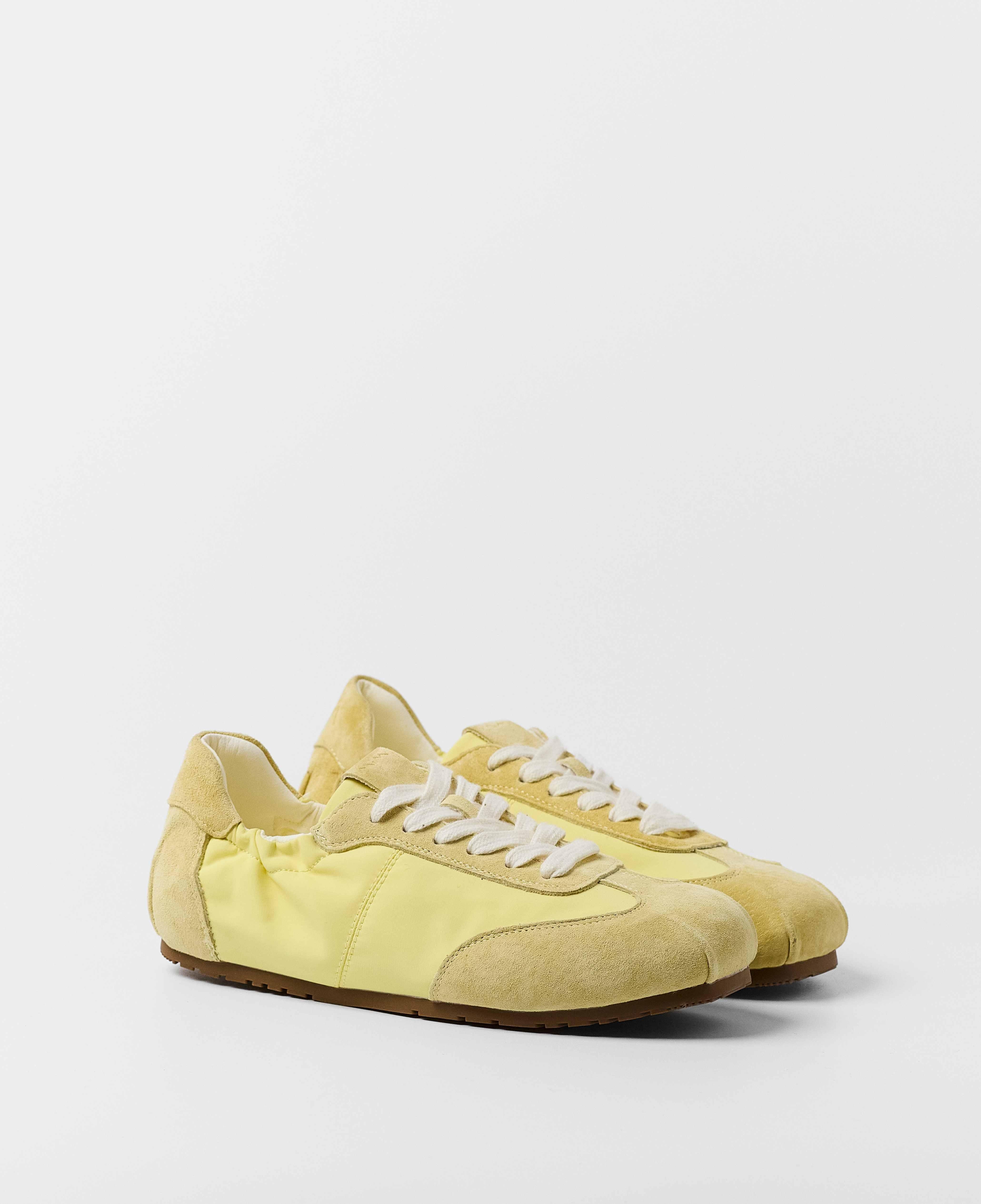 Zapatillas básicas de mujer con detalles a contraste - Mim - Amarillo Amarillo-2