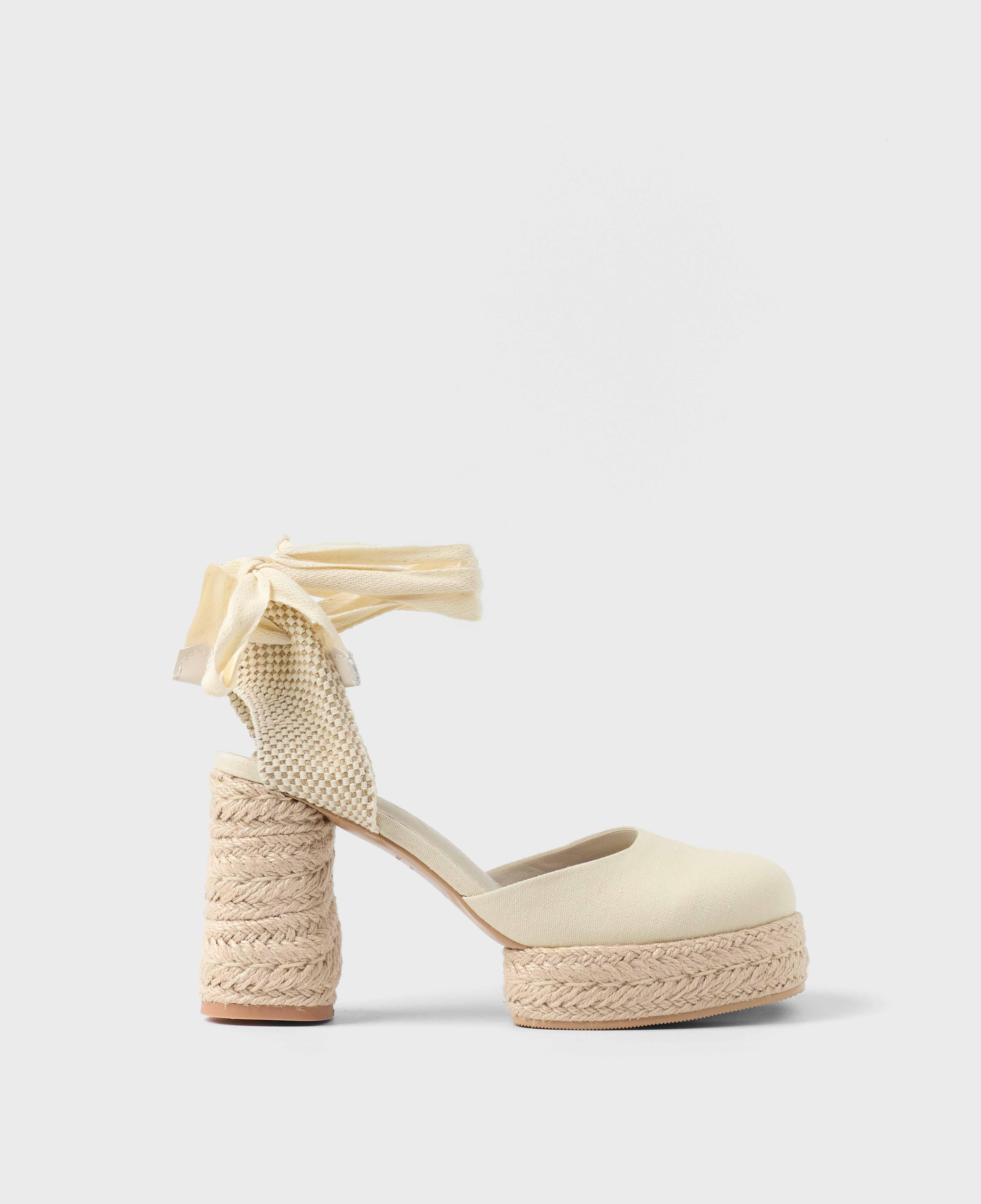 Mim - Sandalias de cuña de mujer con tacón y parte delantera cerrada.
