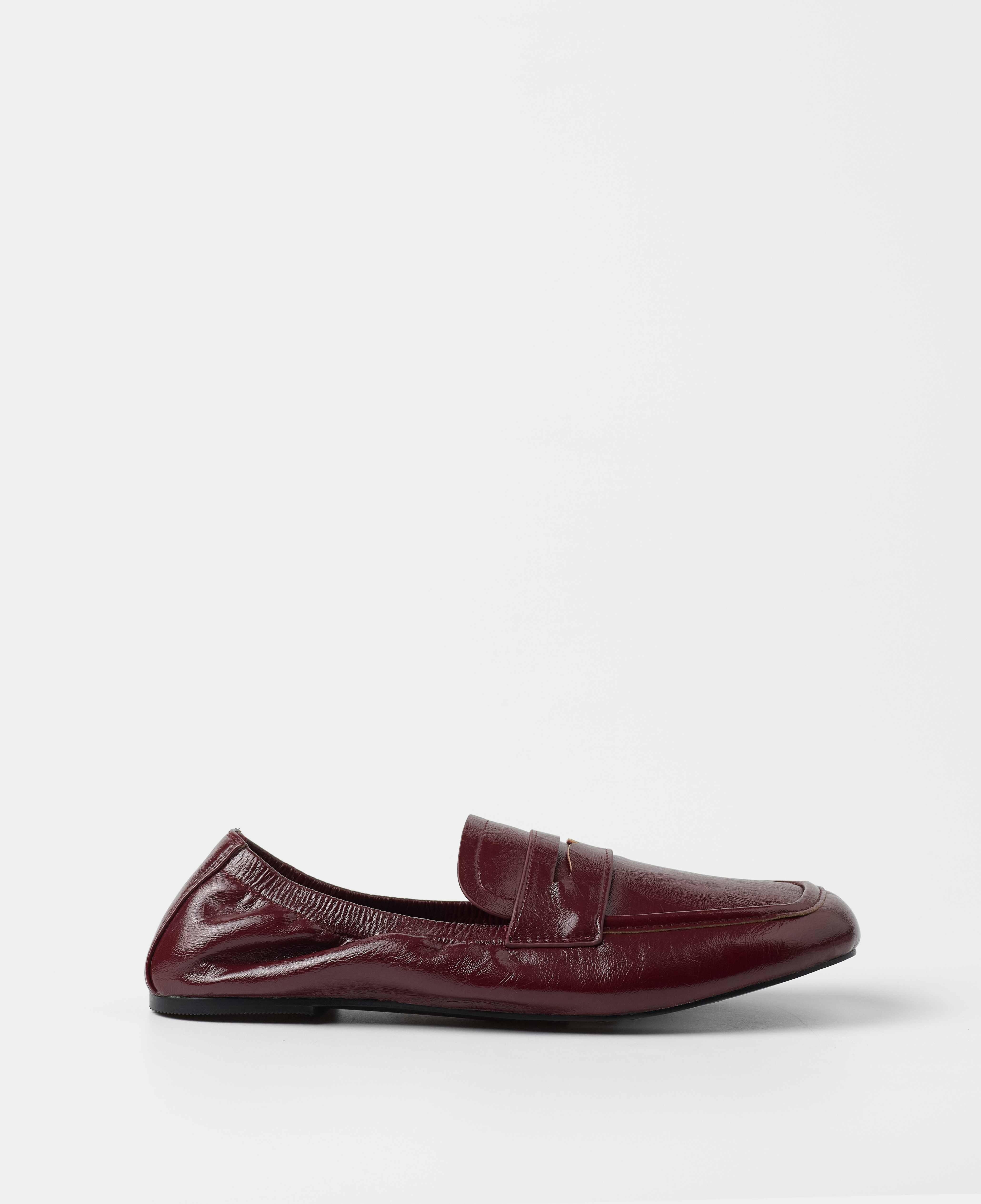 Mocasines de mujer lisos con elástico trasero - Mim - Burdeos Burdeos-1
