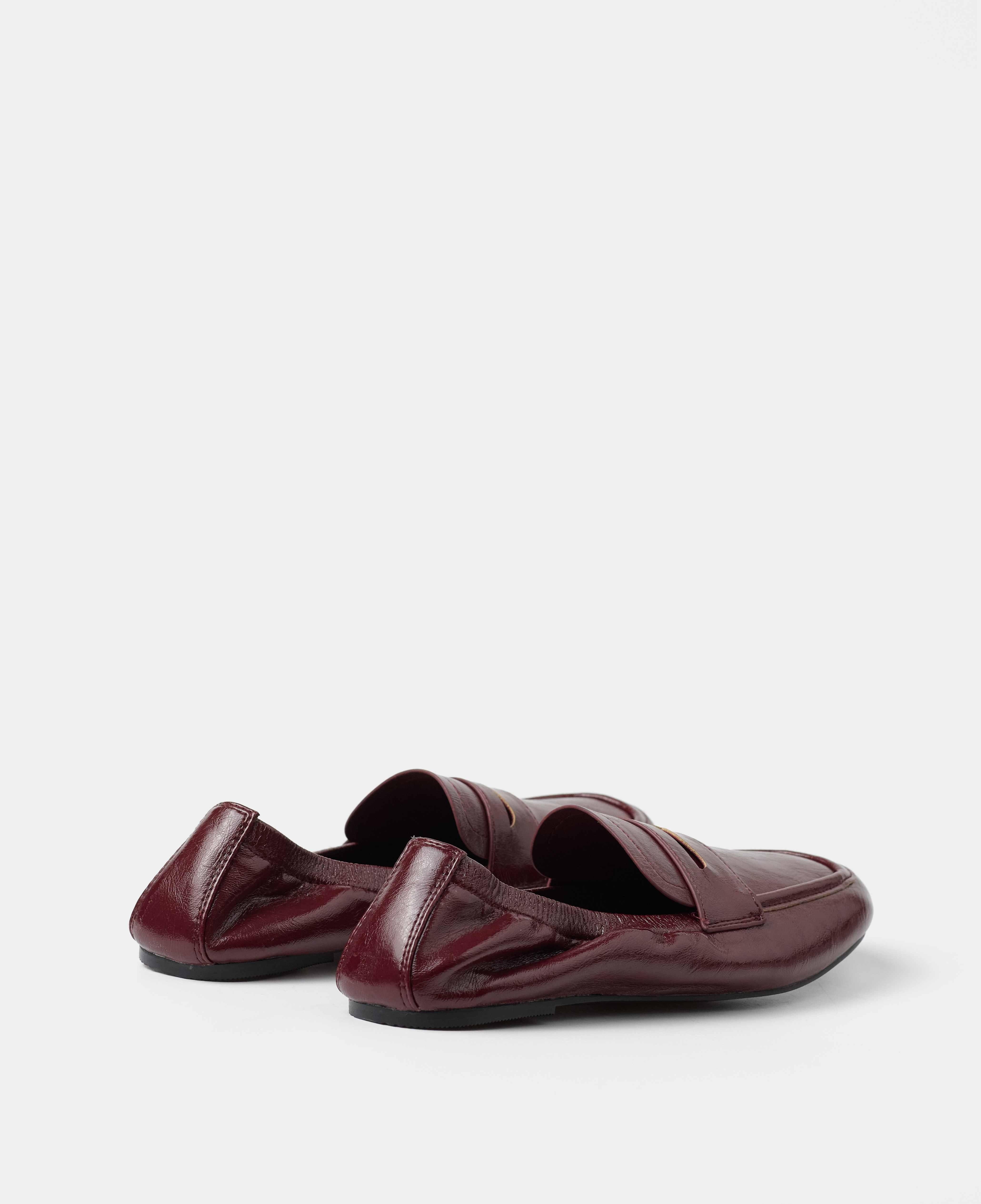 Mocasines de mujer lisos con elástico trasero - Mim - Burdeos Burdeos-3