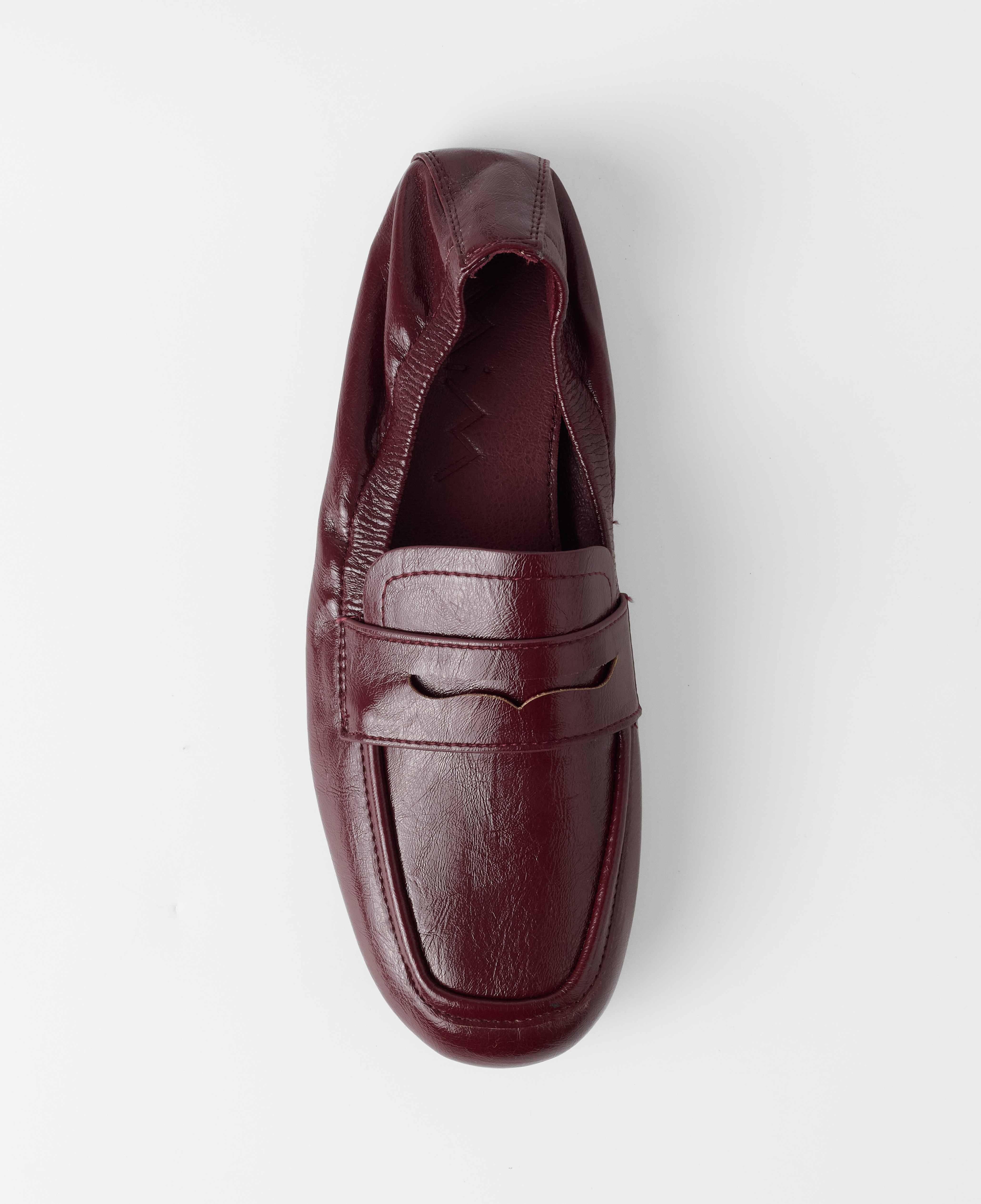 Mocasines de mujer lisos con elástico trasero - Mim - Burdeos Burdeos-4
