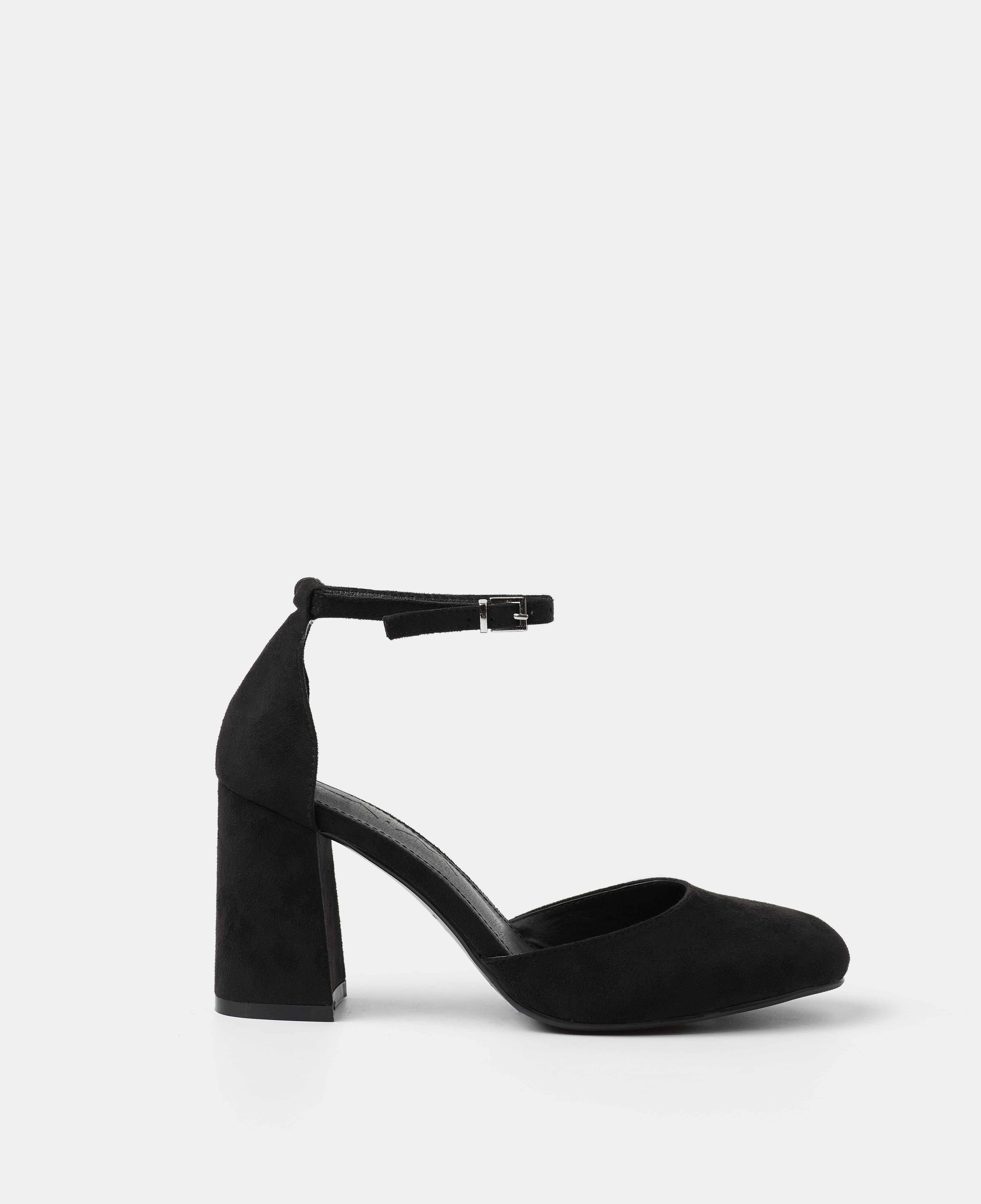 Zapatos de salón cerrados lisos con pulsera de hebilla - Mim - Negro Negro-1