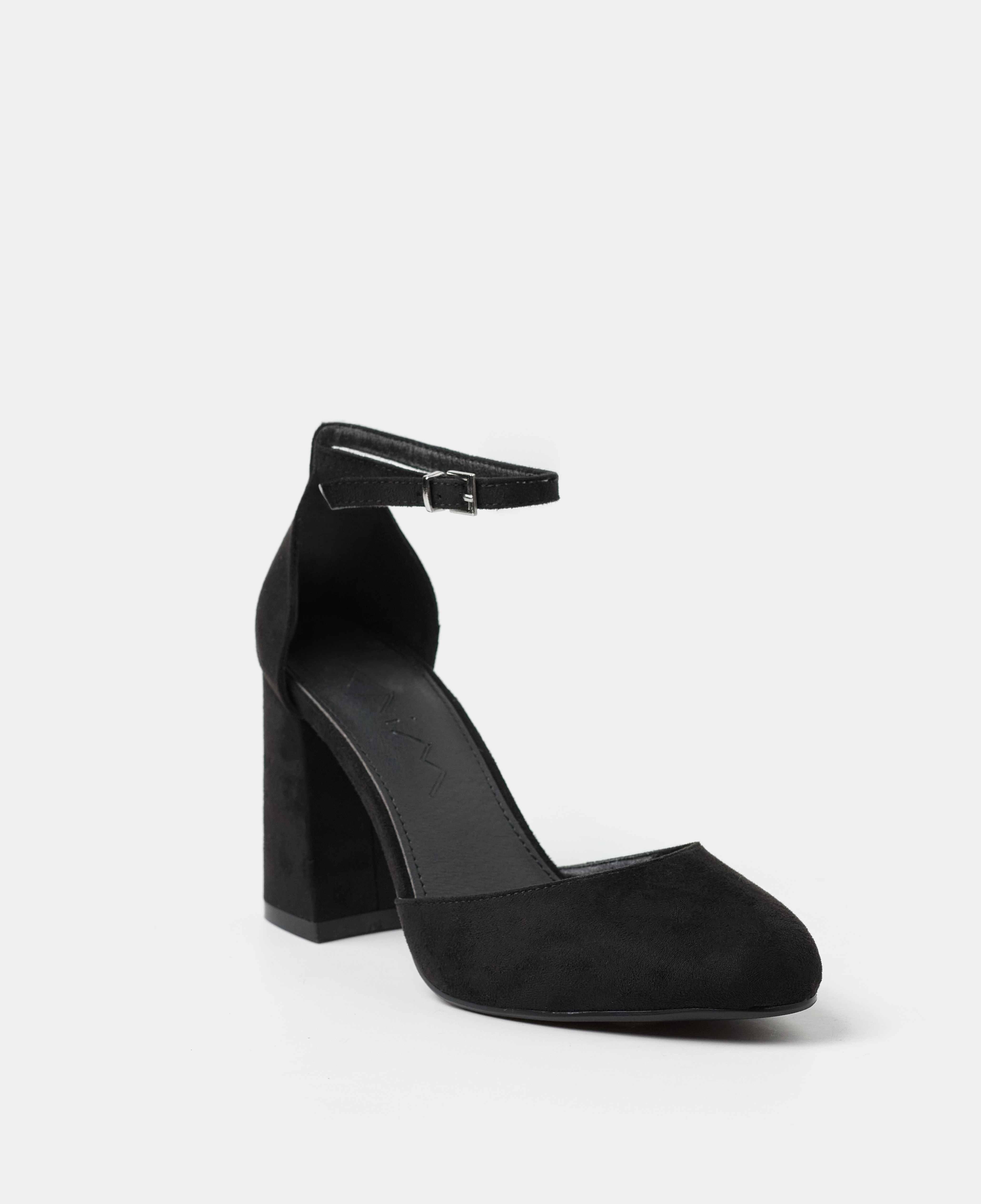 Zapatos de salón cerrados lisos con pulsera de hebilla - Mim - Negro Negro-2