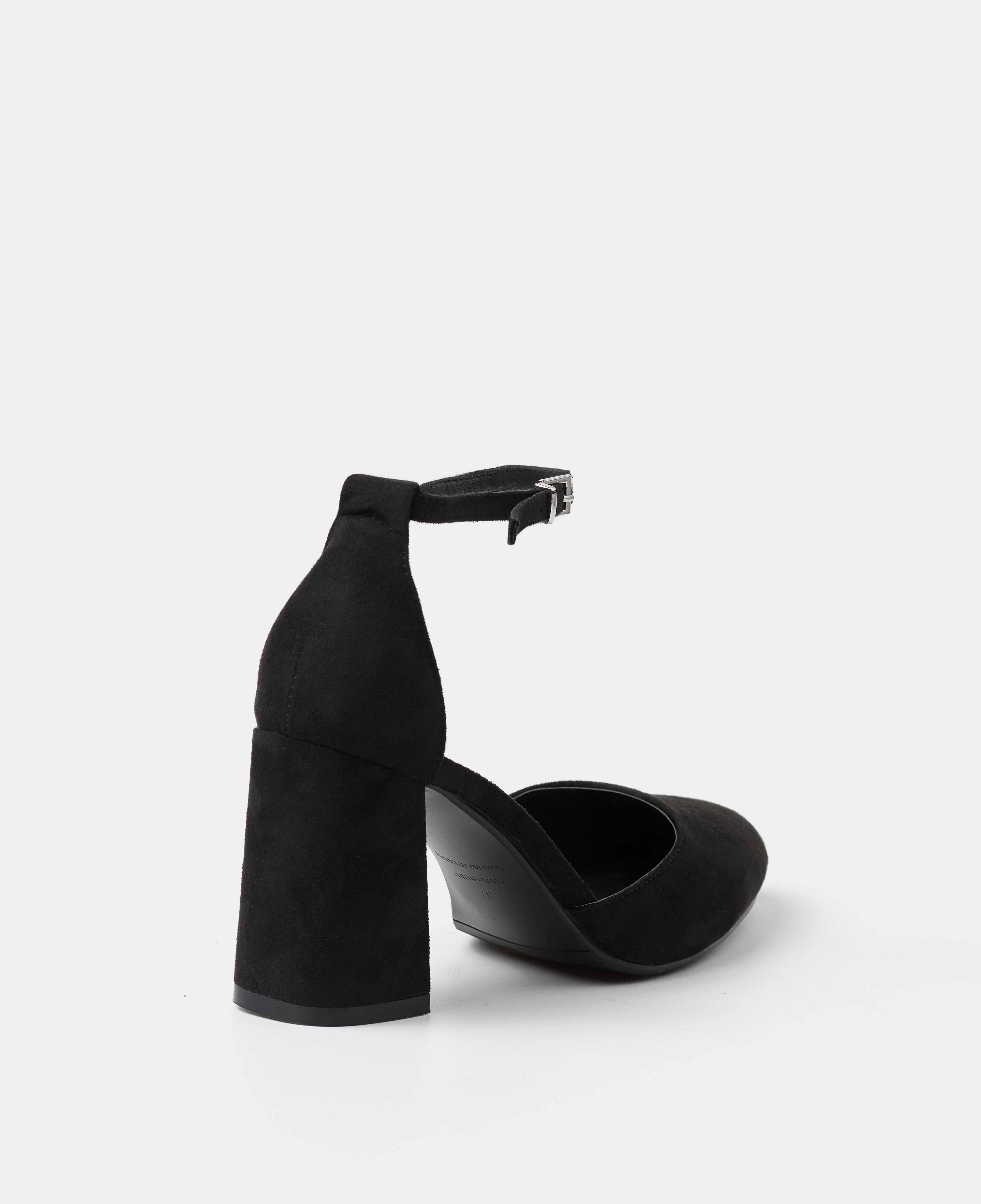 Zapatos de salón cerrados lisos con pulsera de hebilla - Mim - Negro Negro-3