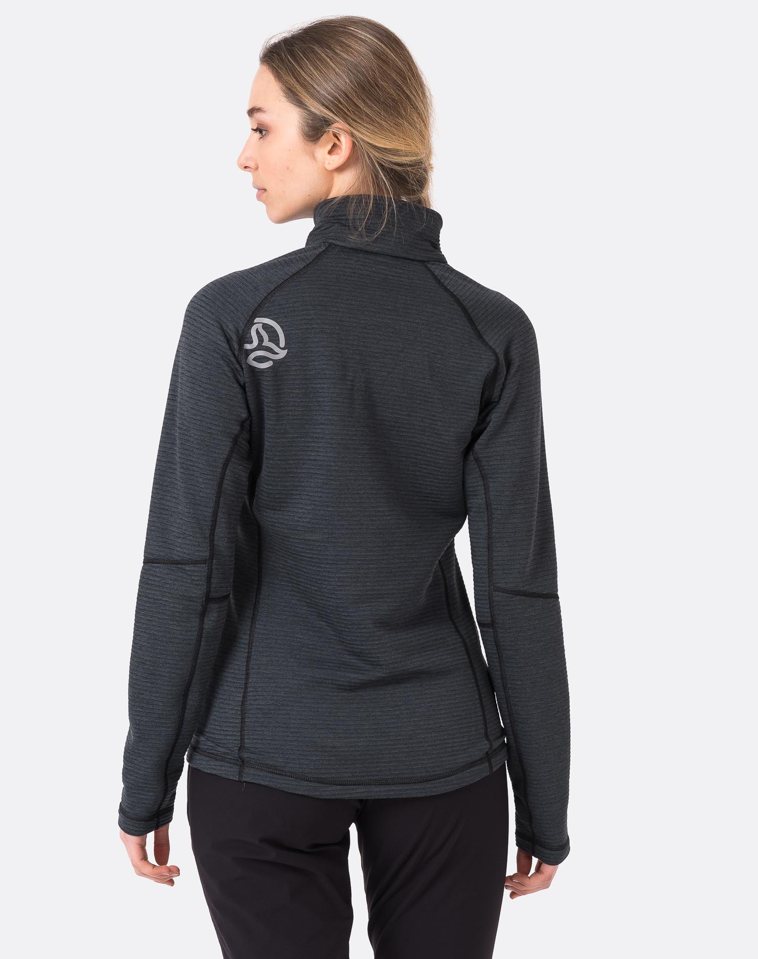 Camiseta de mujer Momhill 1/2 Zip W Ternua - Gris Gris-5