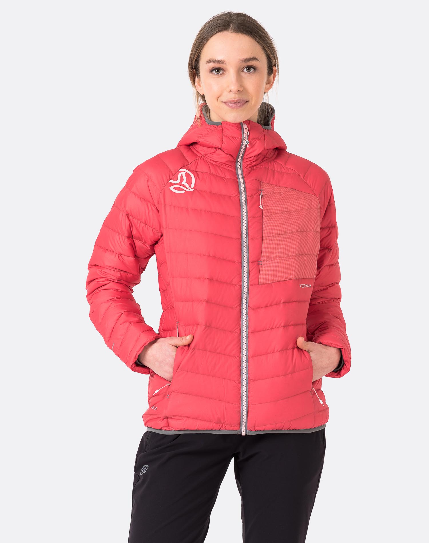 Chaqueta de mujer Vilma Hood Down Jkt W Ternua - Rojo Rojo-3