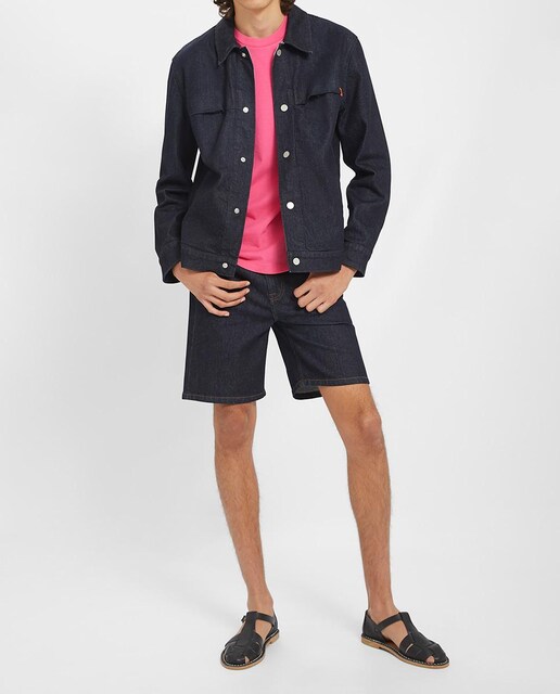 Imagen 0 de Chaqueta de hombre con cierre de botones y cuello camisero