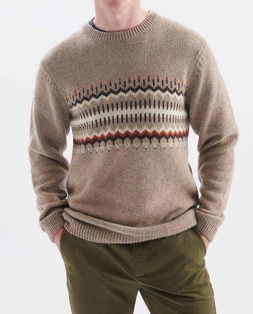 Imagen 0 de Jersey de hombre en beige con cuello redondo