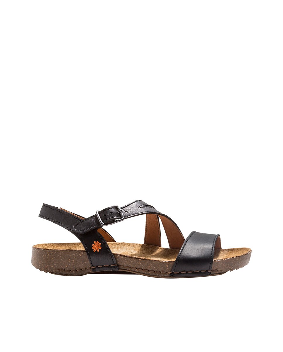 Sandalias planas negras el best sale corte ingles