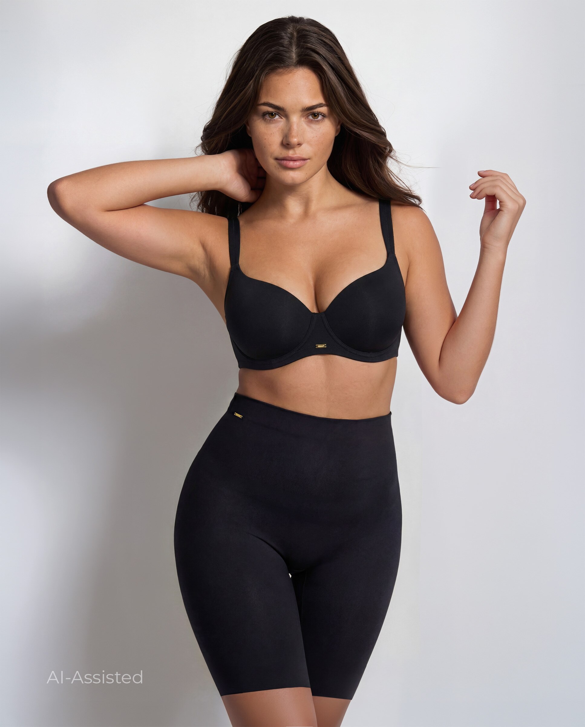 Sujetadores sin aro de mujer con foam envolvente - Selmark - Negro Negro-5