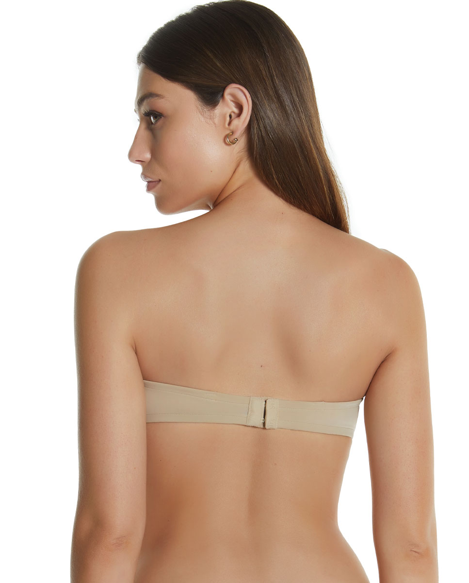 Sujetadores push up strapless de mujer con doble push up escote profundo - Selmark - Piel Piel-2