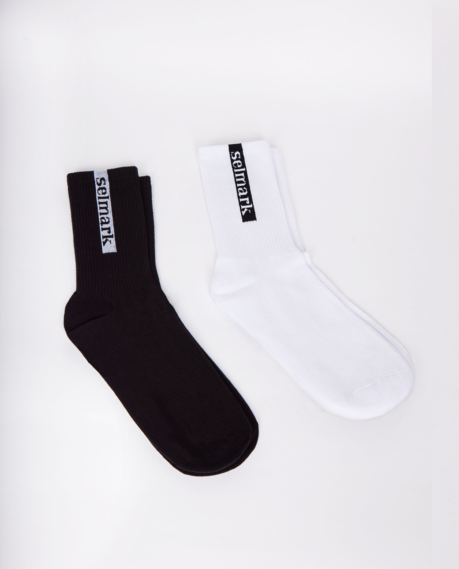 Calcetines deportivos de mujer - Selmark - Blanco / Negro Blanco / Negro-1