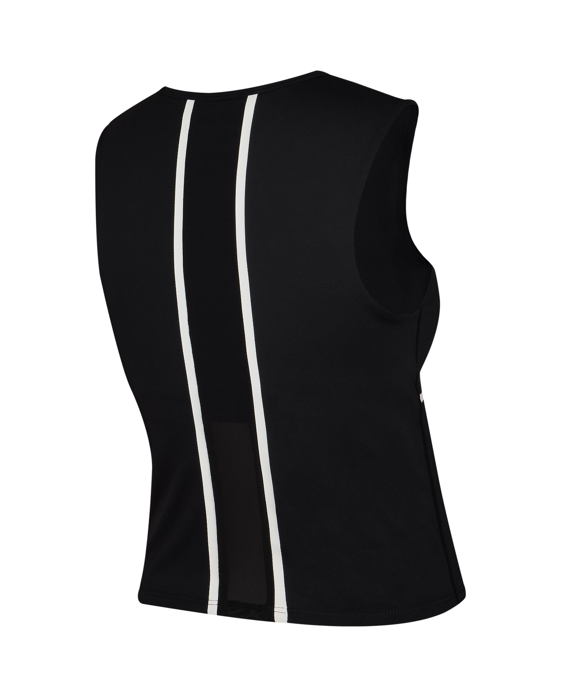 Camiseta deportiva de mujer, sin mangas, escote cuadrado - Selmark - Negro / Blanco Negro / Blanco-6