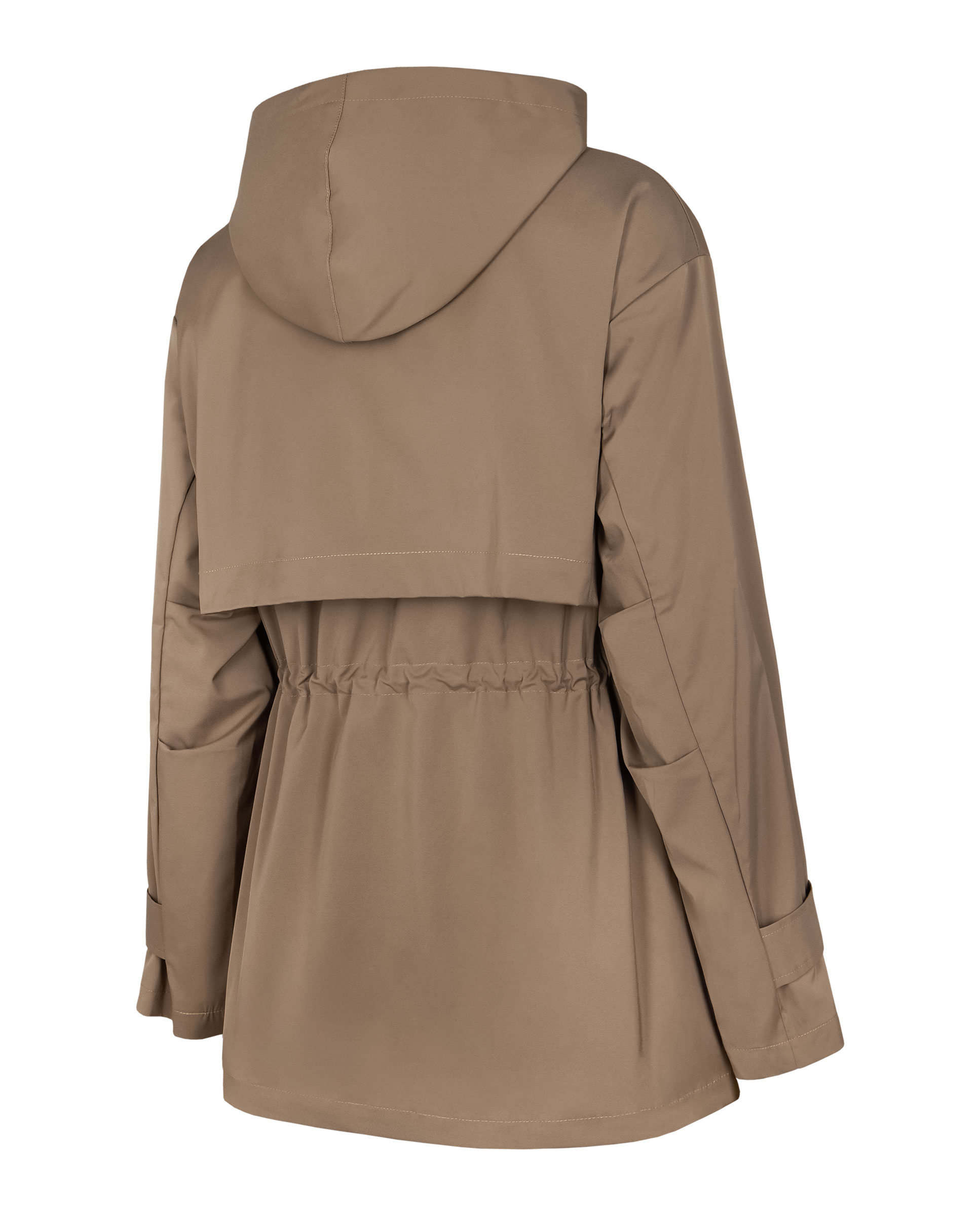 Chaqueta de mujer, con capucha, cintura ajustable - Selmark - Marrón piedra Marrón piedra-8