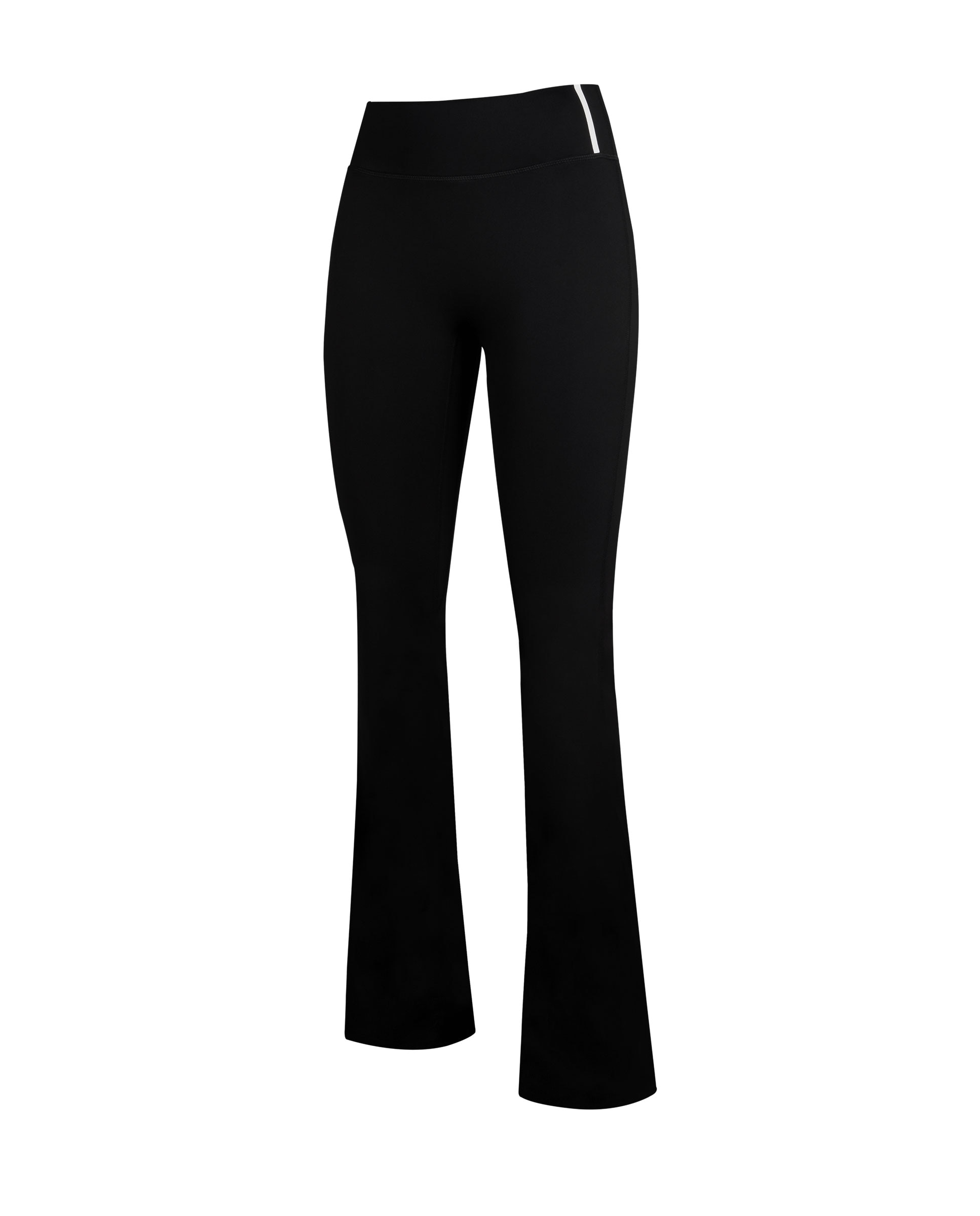 Legging deportivo de mujer, largo, campana - Selmark - Negro / Blanco Negro / Blanco-9