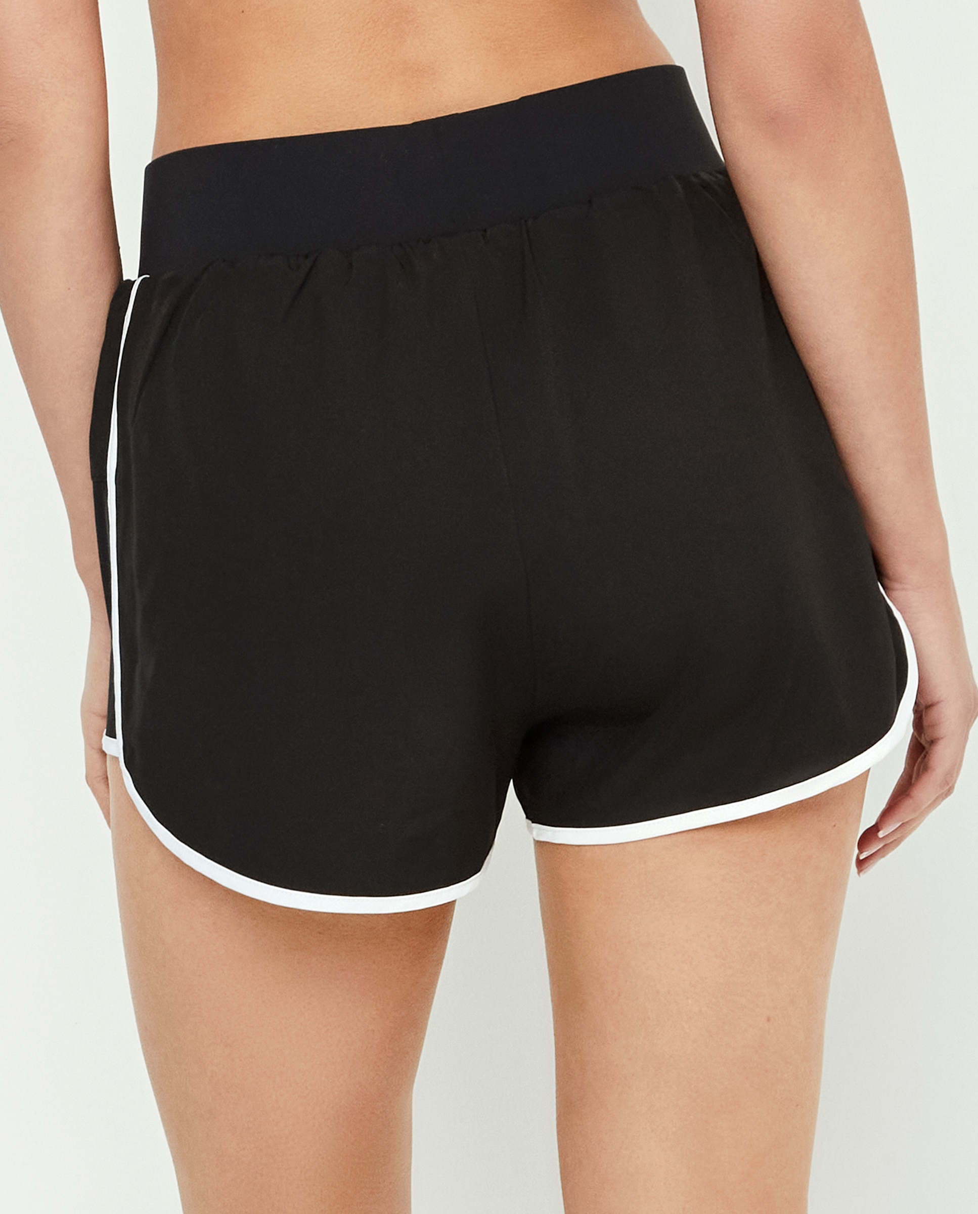 Short deportivo de mujer, corto, doble - Selmark - Blanco / Negro Blanco / Negro-2