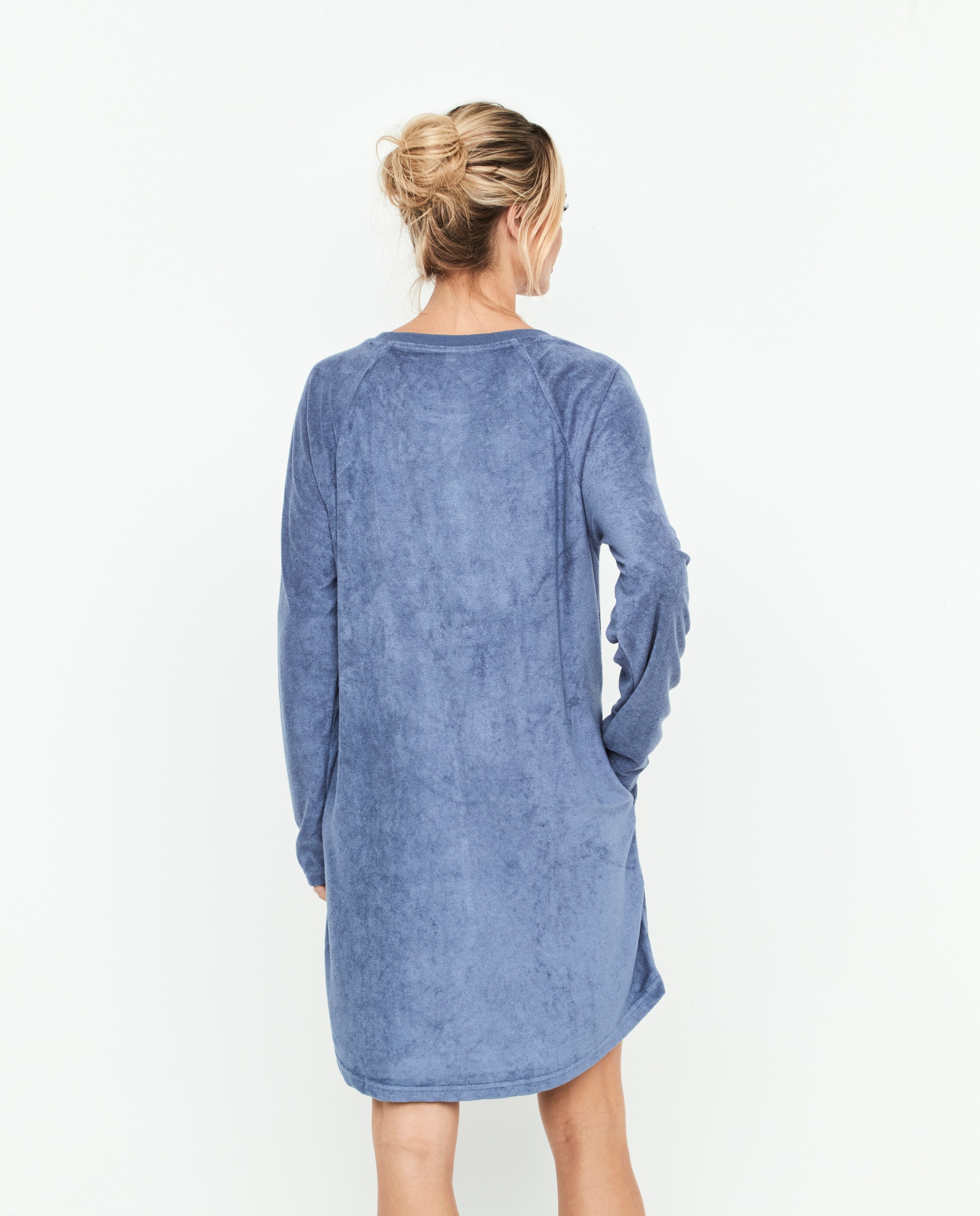 Camisón de mujer manga larga - Selmark - Azul denim Azul denim-2
