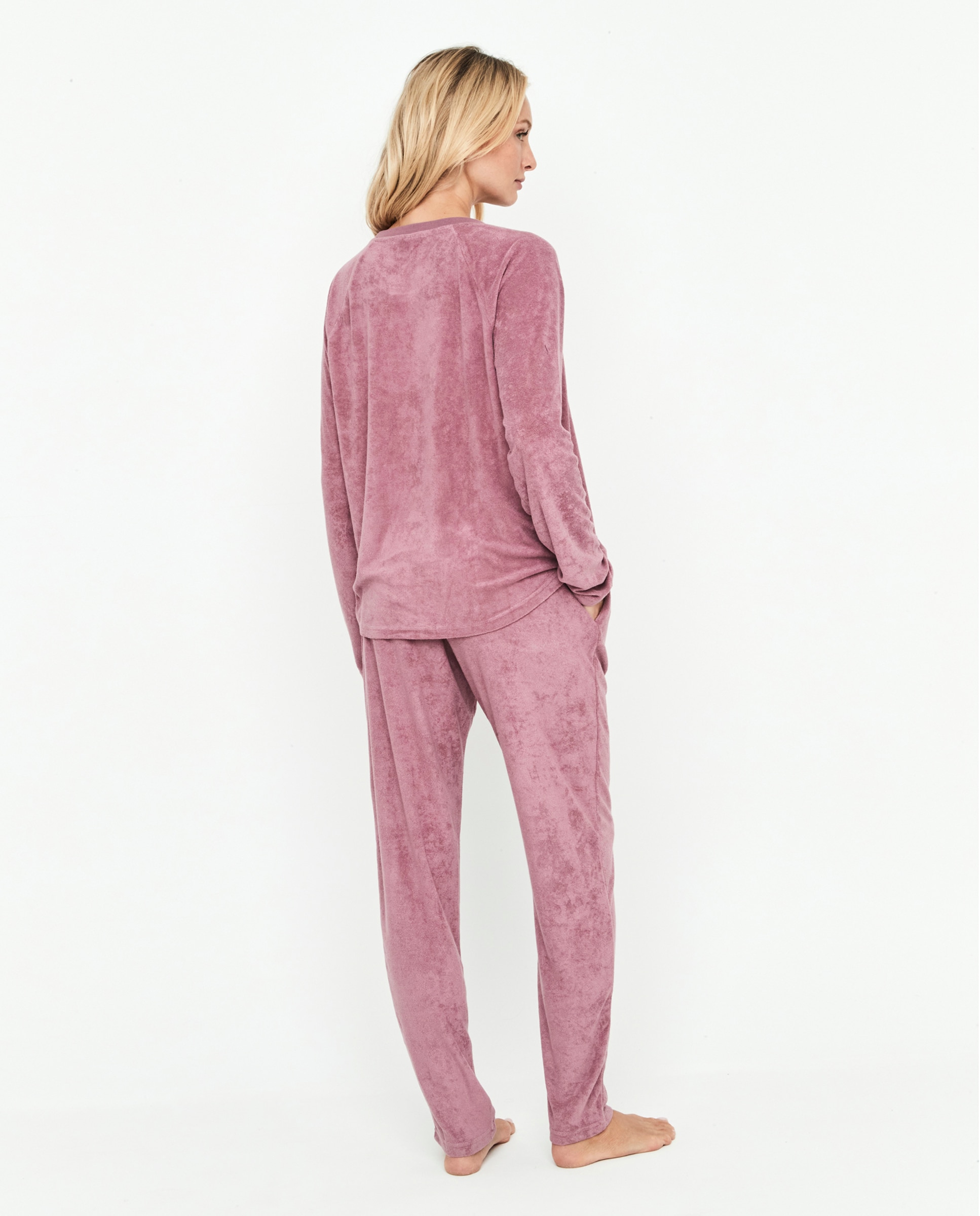 Pijama de mujer dos piezas manga larga - Selmark - Malva Malva-2